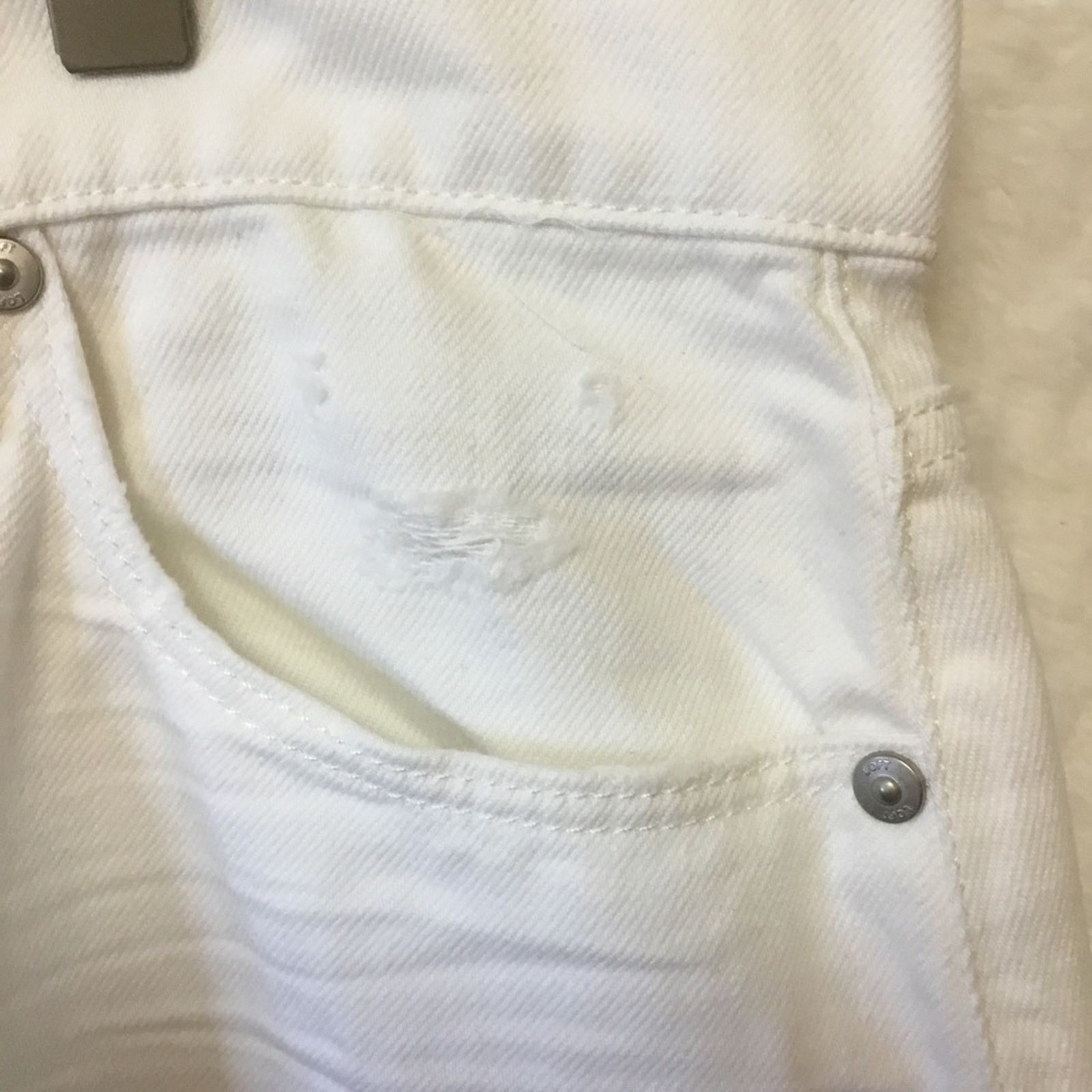 Loft Loft White High Waist Boyfriend Jeans Size 29" - 4 Thumbnail