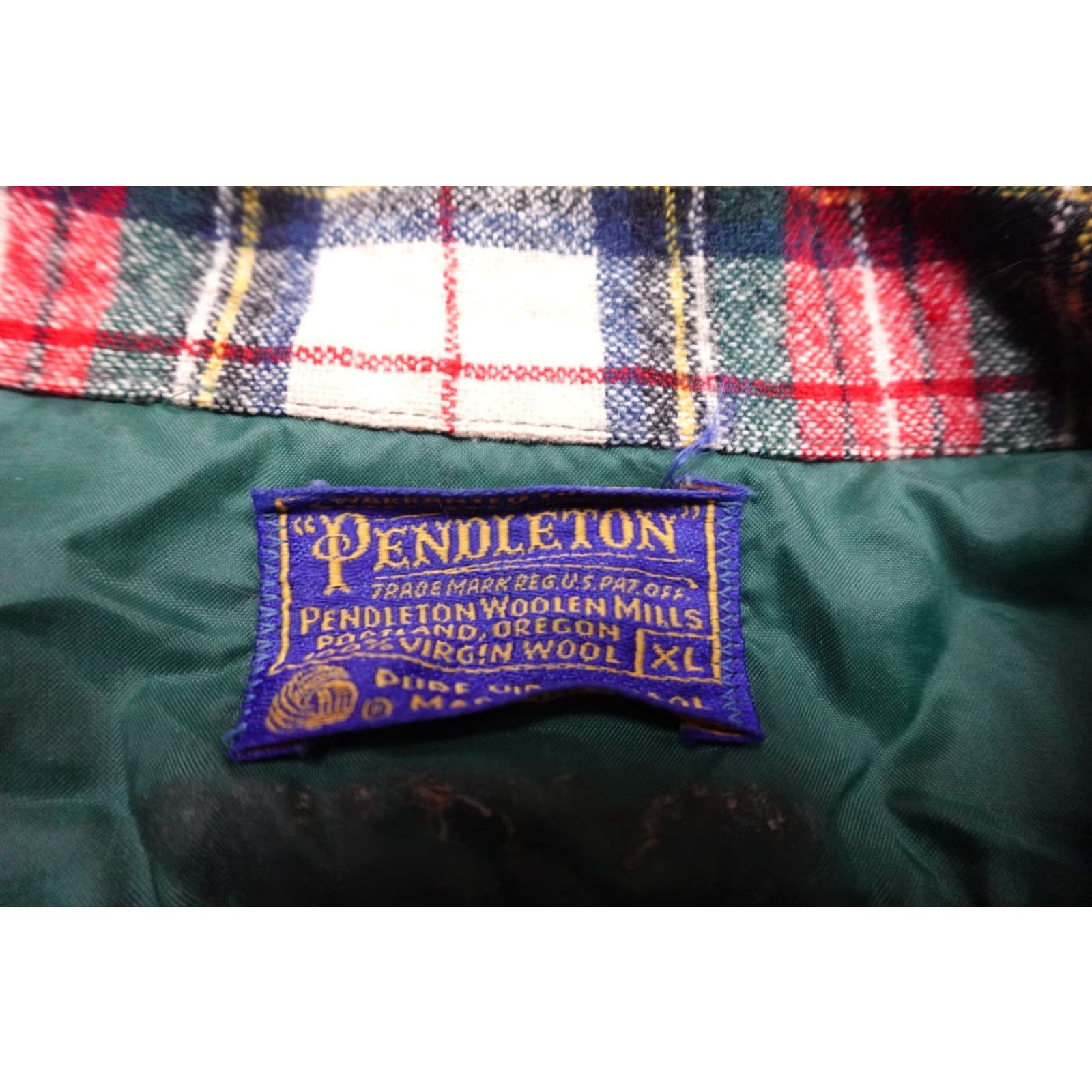 Pendleton Pendleton Jacket Mens XL Red Plaid Wool Overcoat 80s Vintage Lumberjack Outdoors (Jacket) Size US XL / EU 56 / 4 - 2 Thumbnail