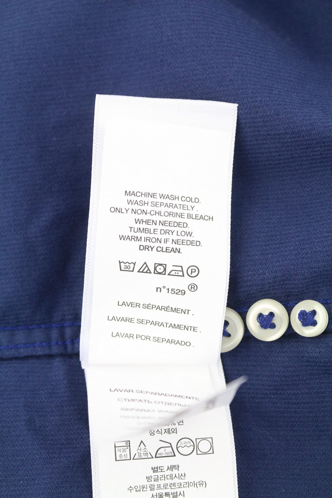 Ralph Lauren L Blue Corduroy Fit Button Down Neck Logo 86989 Size US L / EU 52-54 / 3 - 9 Thumbnail