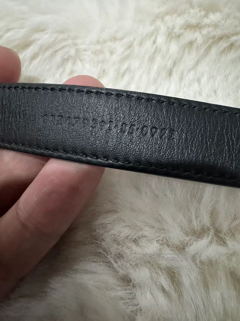 Saint Laurent Paris Saint Laurent Paris size 75 Black and Silver Logo Belt Size ONE SIZE - 5 Thumbnail