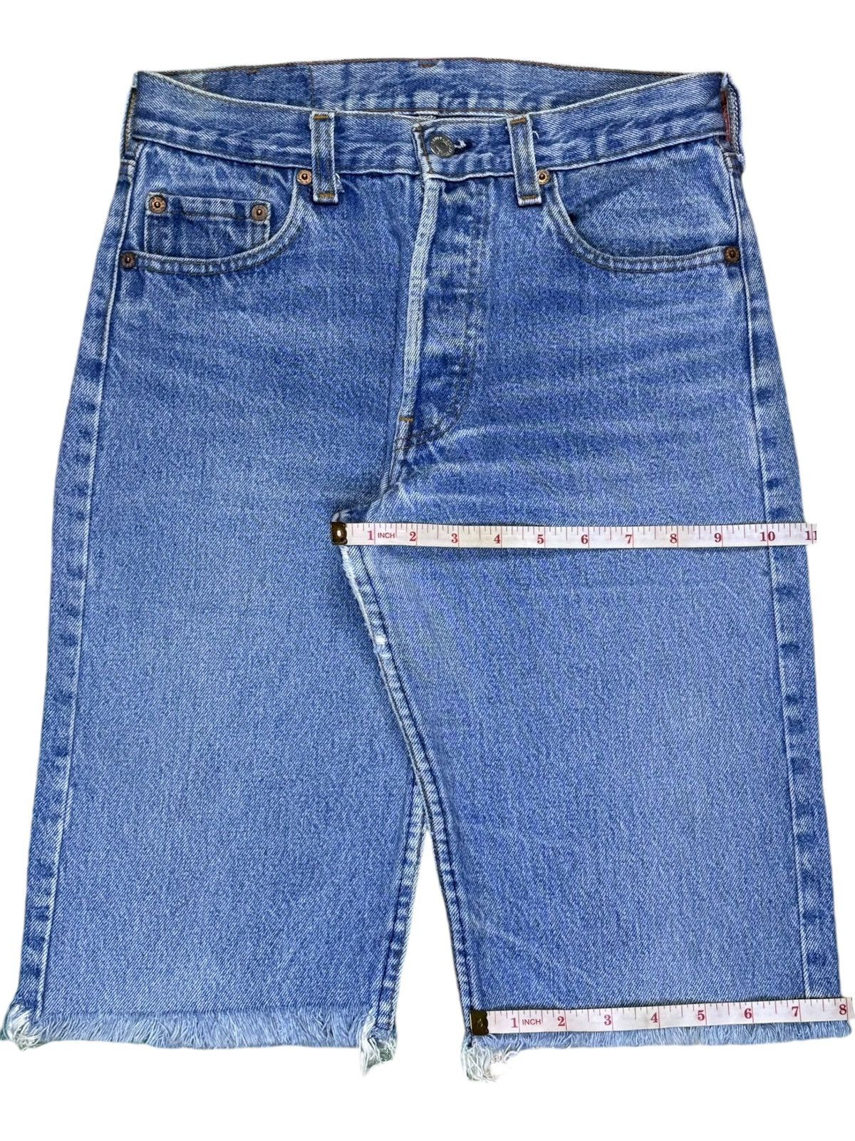 Levi's SALES🔥Vintage 80s Levis 501 Blue Wash Distress Jean Shorts Size US 27 - 14 Thumbnail