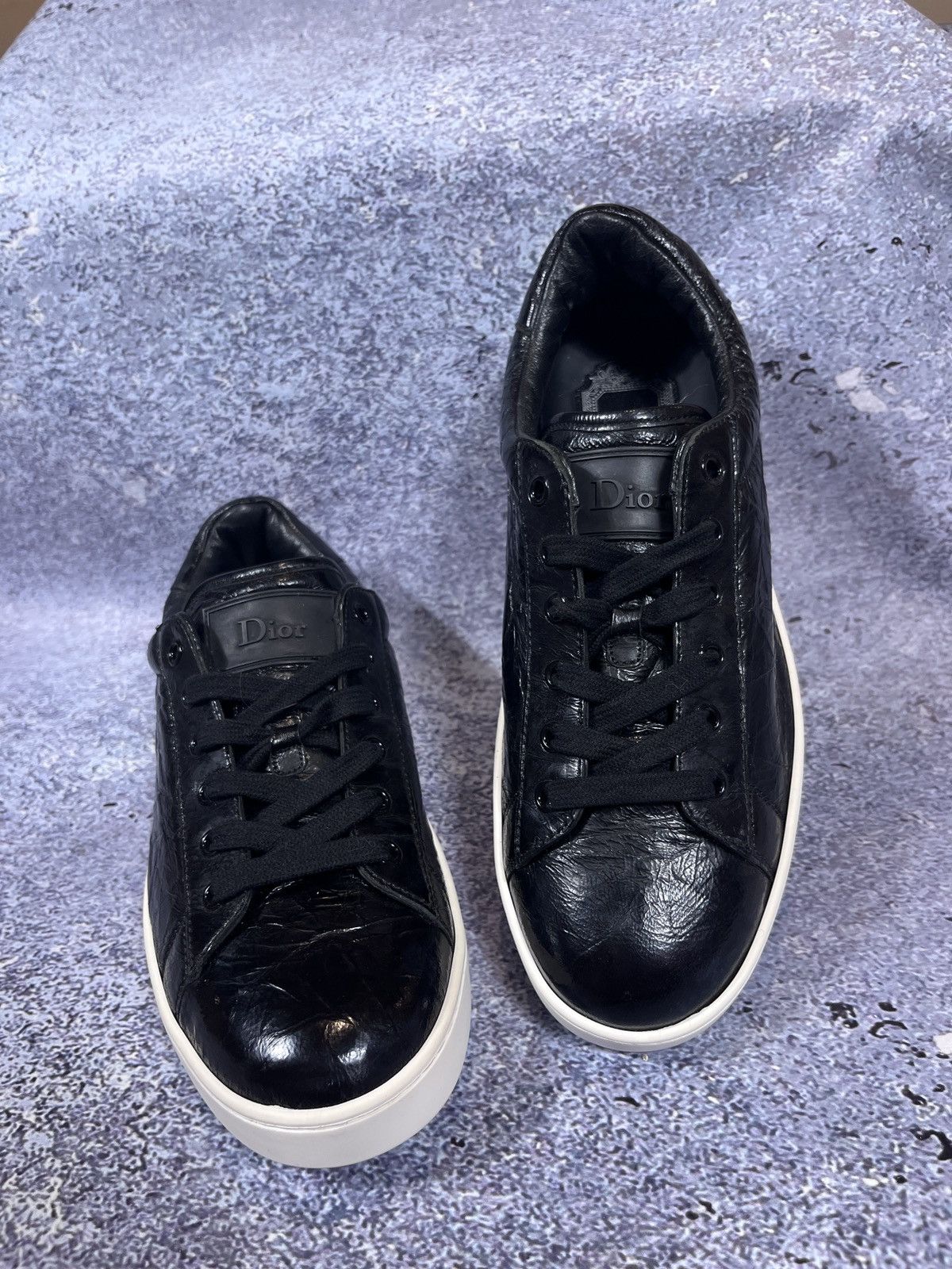 Dior New Dior Black Crinkled Patent Leather Move shoes trainers Size US 8.5 / IT 38.5 - 2 Thumbnail
