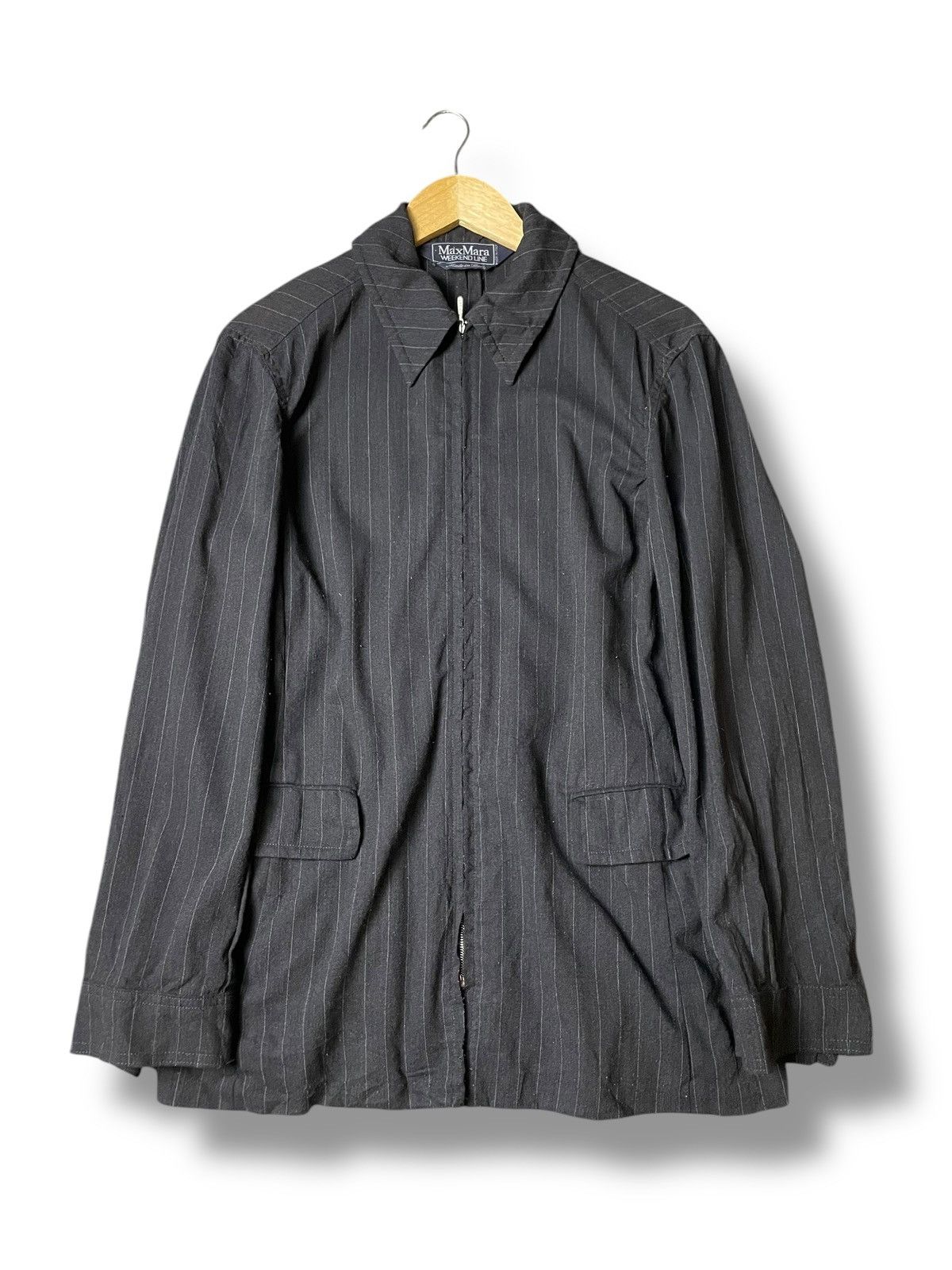 Vintage MaxMara Weekend Line Striped Zipper Jacket (105) Size US XXS / EU 40 - 1 Thumbnail