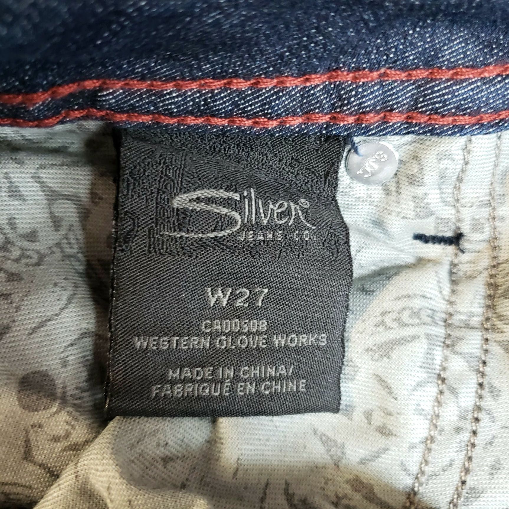 Vintage Silver Womens Avril Capri Jeans Sz 27 Blue Low Rise Dark Wash Denim Cotton Blend Jeans Size 27" / US 4 / IT 40 - 6 Thumbnail