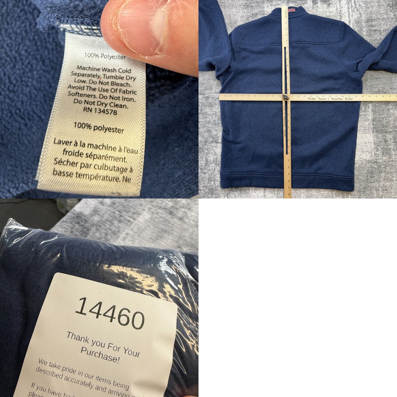 Vineyard Vines Vineyard Vines Sweater Mens Large Navy 1/4 Zip Knit Pullover Mock Neck long sleeve Casual Color: Blue Polyester Knit 30 day returns Mens Size US L / EU 52-54 / 3 - 8 Thumbnail