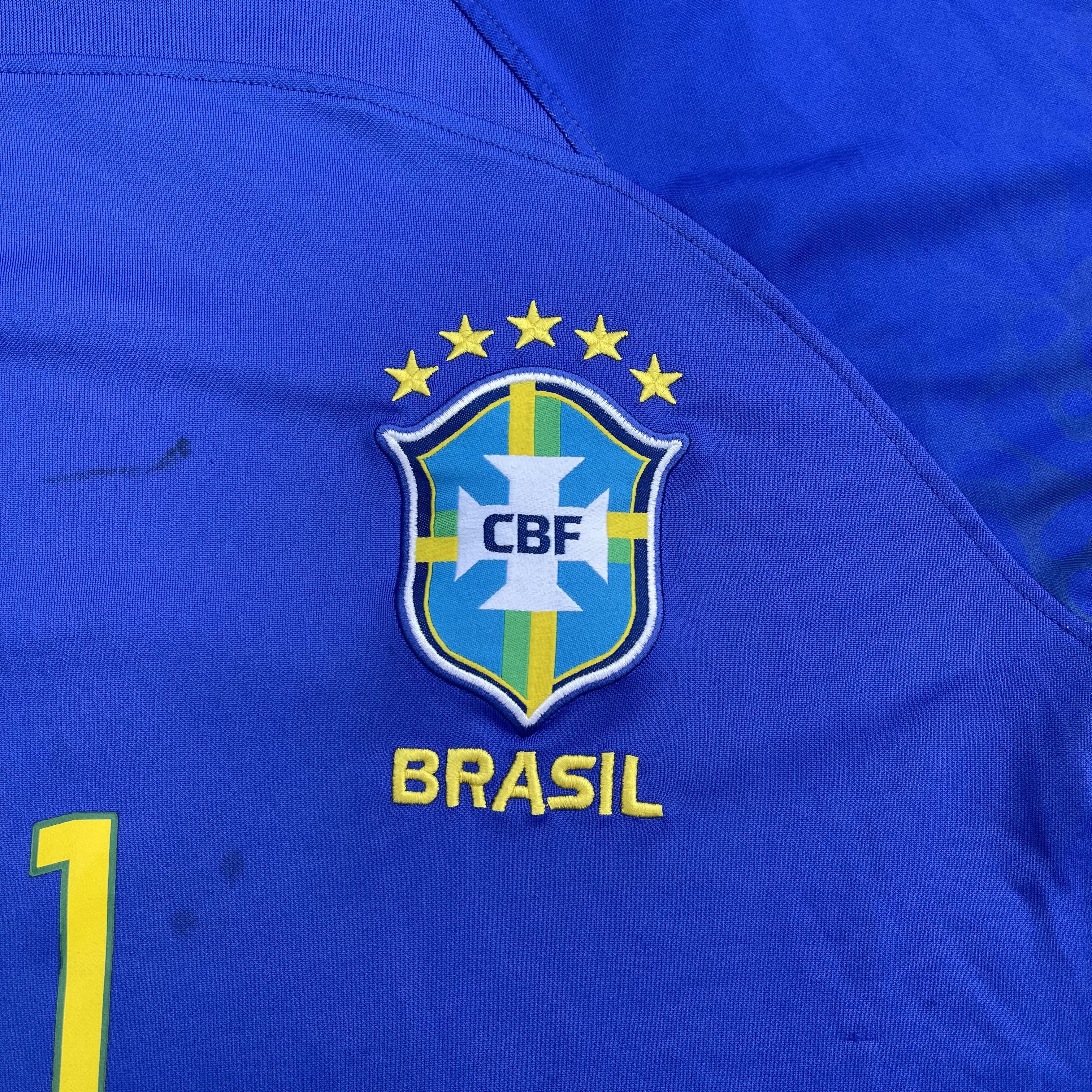 Nike Nike Dri Fit Brazil Soccer Jersey Size US L / EU 52-54 / 3 - 4 Thumbnail
