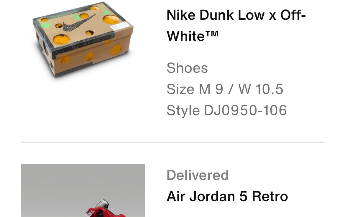 Nike × Off-White Nike dunk low off white lot 02 Size US 9 / EU 42 - 8 Thumbnail