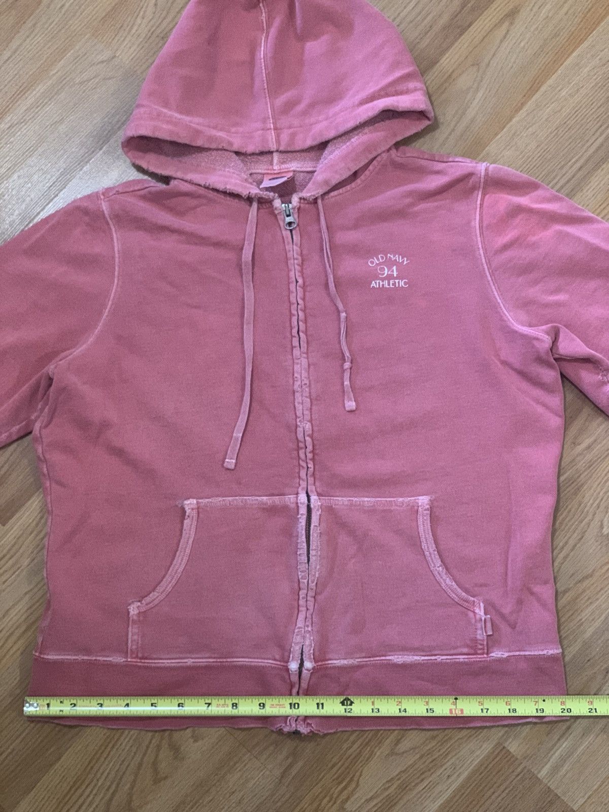 Old Navy Sz L- Vtg Old Navy Garment Dyed Hoodie Faded Distressed Y2K Size L / US 10 / IT 46 - 10 Thumbnail