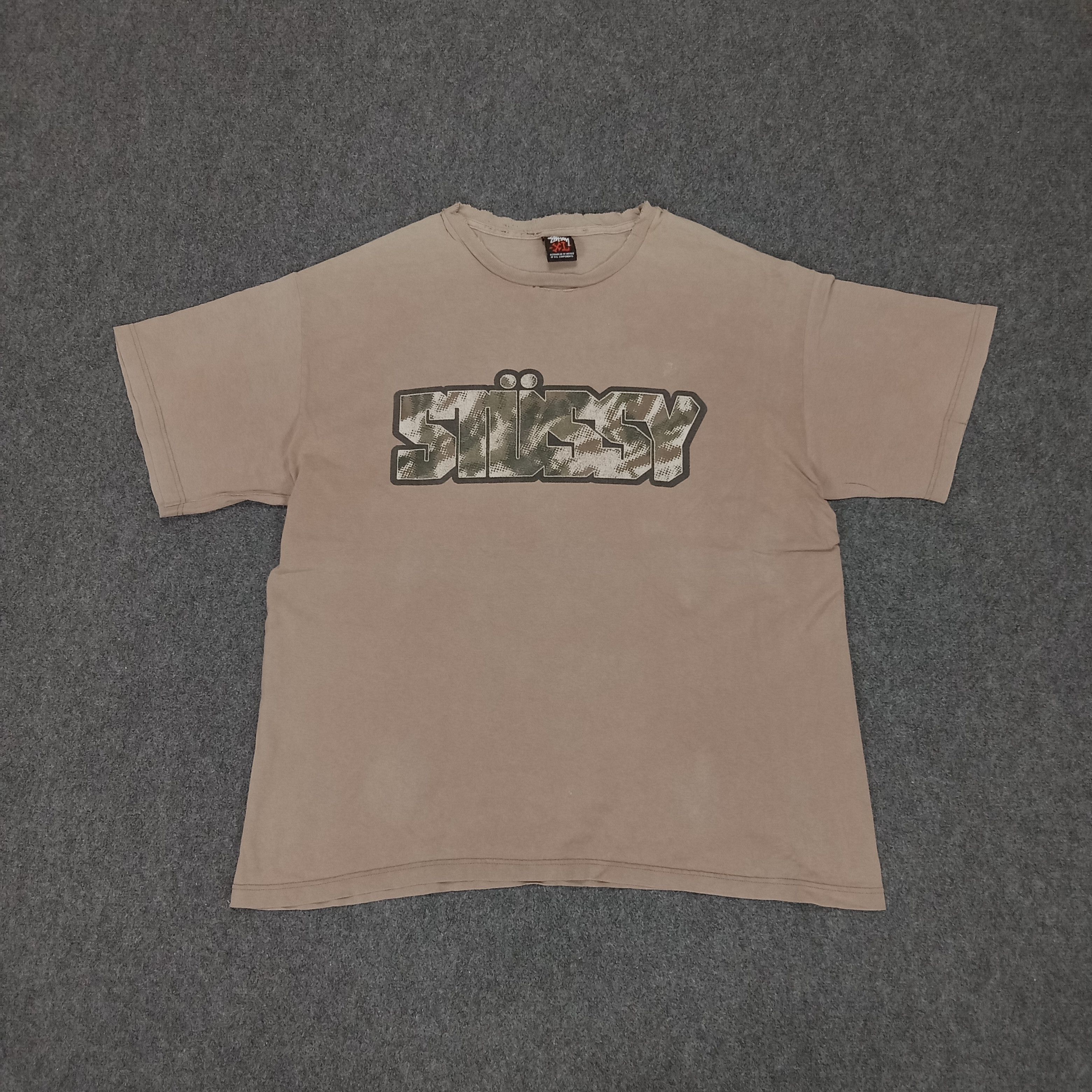 Stussy × Vintage Stussy Design Military Streetwear Style Tshirt Size US XL / EU 56 / 4 - 1 Thumbnail