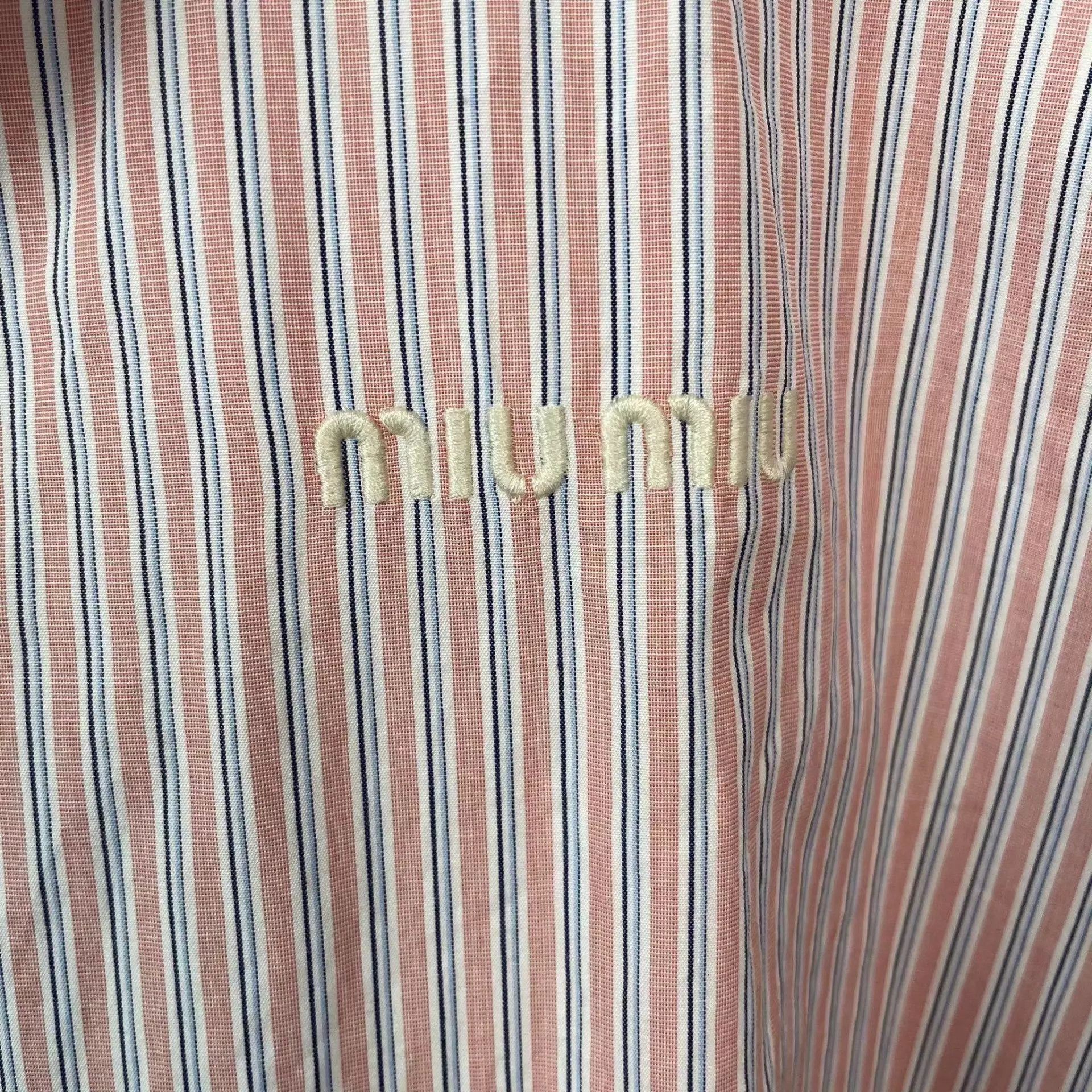 Miu Miu MIU MIU striped lace trim shirt purple Size XS / US 0-2 / IT 36-38 - 8 Thumbnail