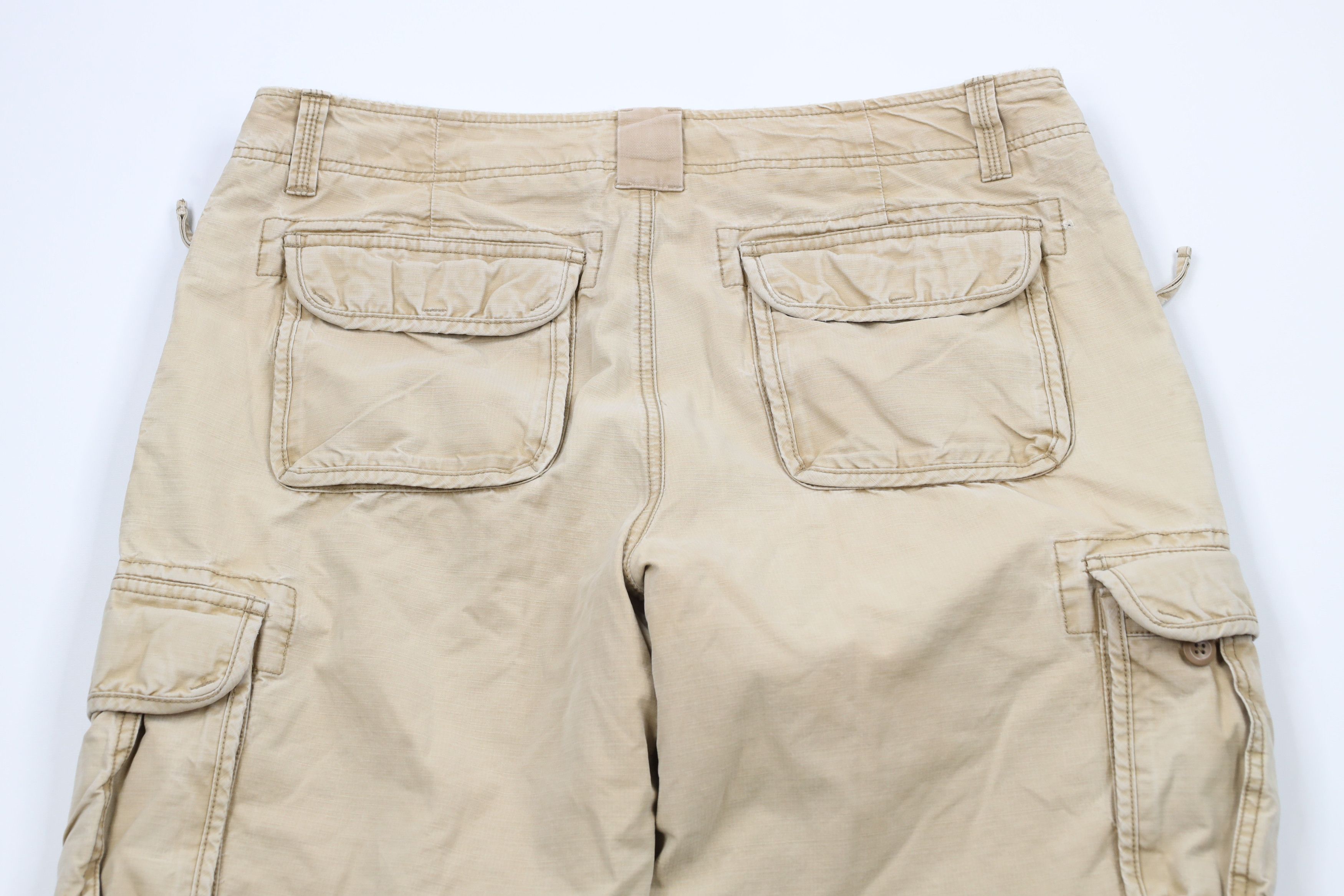 L.L. Bean × Vintage Vintage LL Bean Stonewash Flannel Lined Wide Leg Cargo Pants Size US 36 / EU 52 - 12 Thumbnail