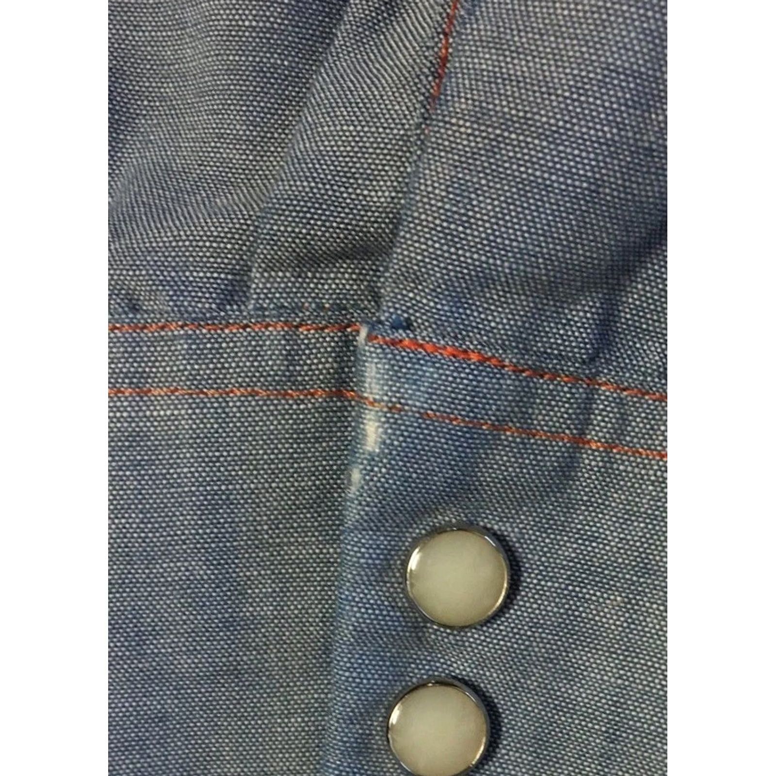 Vintage Vintage 60s 70s JC Penney Big Mac Native Art Pearl Snap Shirt M USA Western Chambray Size US M / EU 48-50 / 2 - 5 Thumbnail