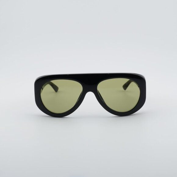 Bottega Veneta Bottega Veneta BV1362S 006 Sunglasses Black Geometric Frame Size ONE SIZE - 3 Thumbnail
