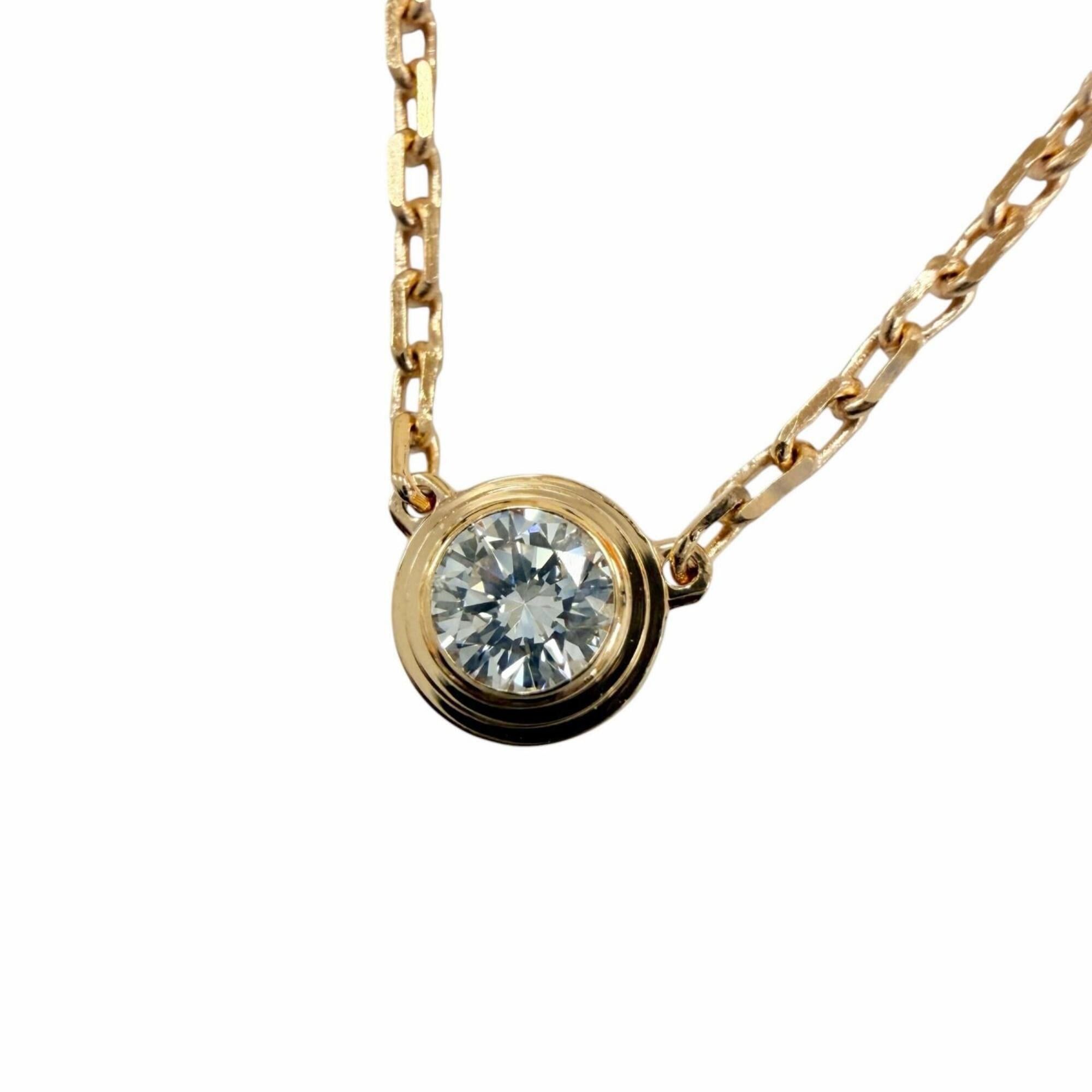 Cartier Cartier Damour SM Small 750 (PG) Diamond 0.09ct Brilliant Cut Necklace Pink Gold Weight 2.79g Women's Size ONE SIZE - 1 Thumbnail