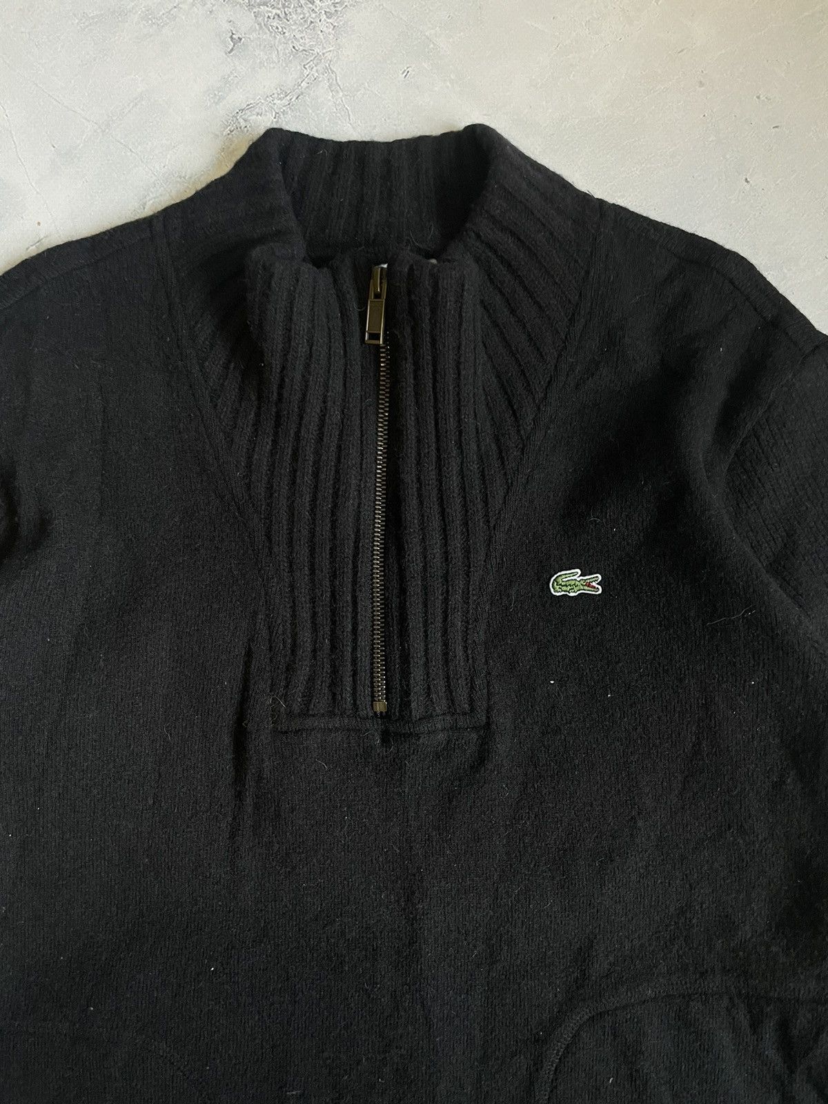 Lacoste × Vintage Lacoste Men’s Vintage Knitted Sweater 1/4 Zip Size US L / EU 52-54 / 3 - 5 Thumbnail