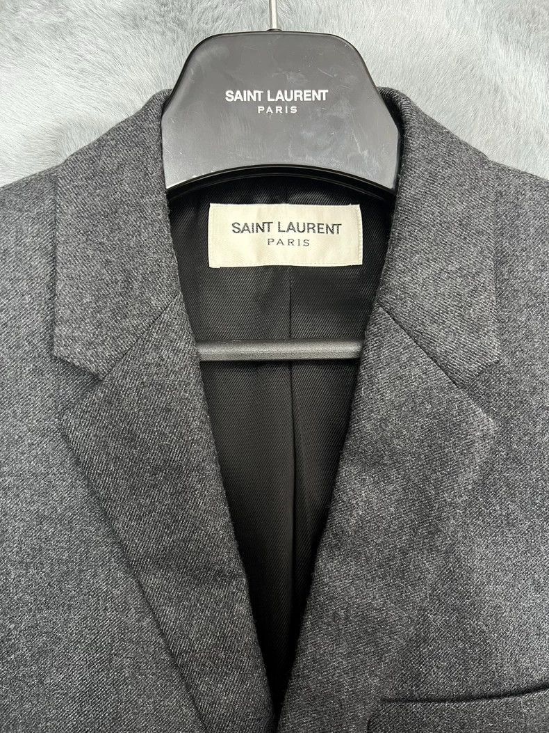 Saint Laurent Paris Saint Laurent Paris Black wool coat-2506 Size US M / EU 48-50 / 2 - 3 Thumbnail