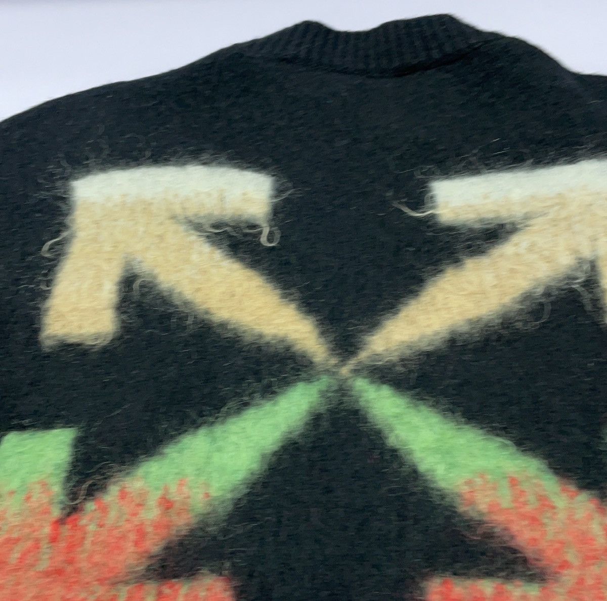 Off-White Off-White Brushed Wool Sweater 'Black Multicolor' Size US XS / EU 42 / 0 - 4 Thumbnail