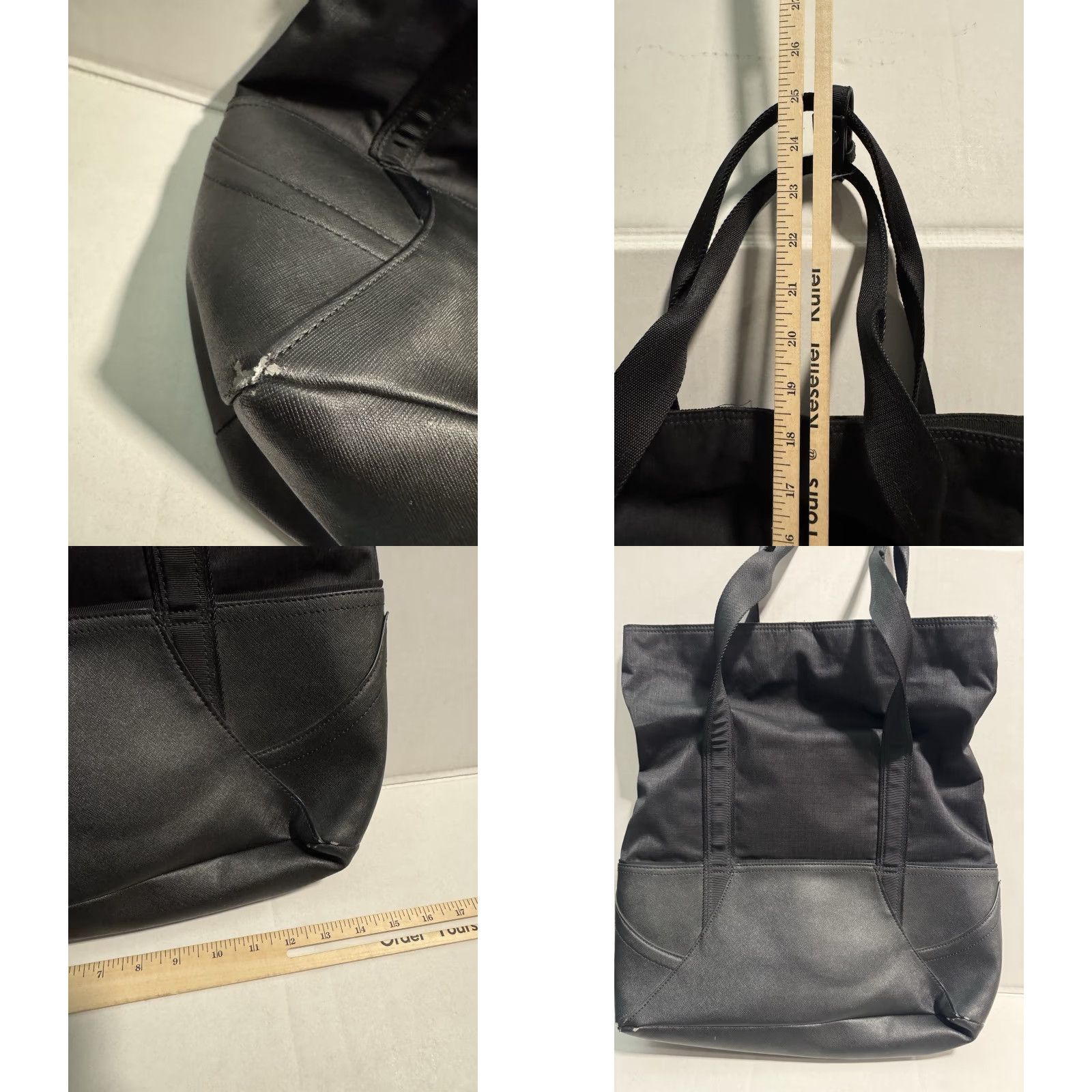 Lululemon VINTAGE Lululemon Go Wild Black Tote Bag Fold Over Top Large Tote Women Medium Black Size M / US 6-8 / IT 42-44 - 9 Thumbnail