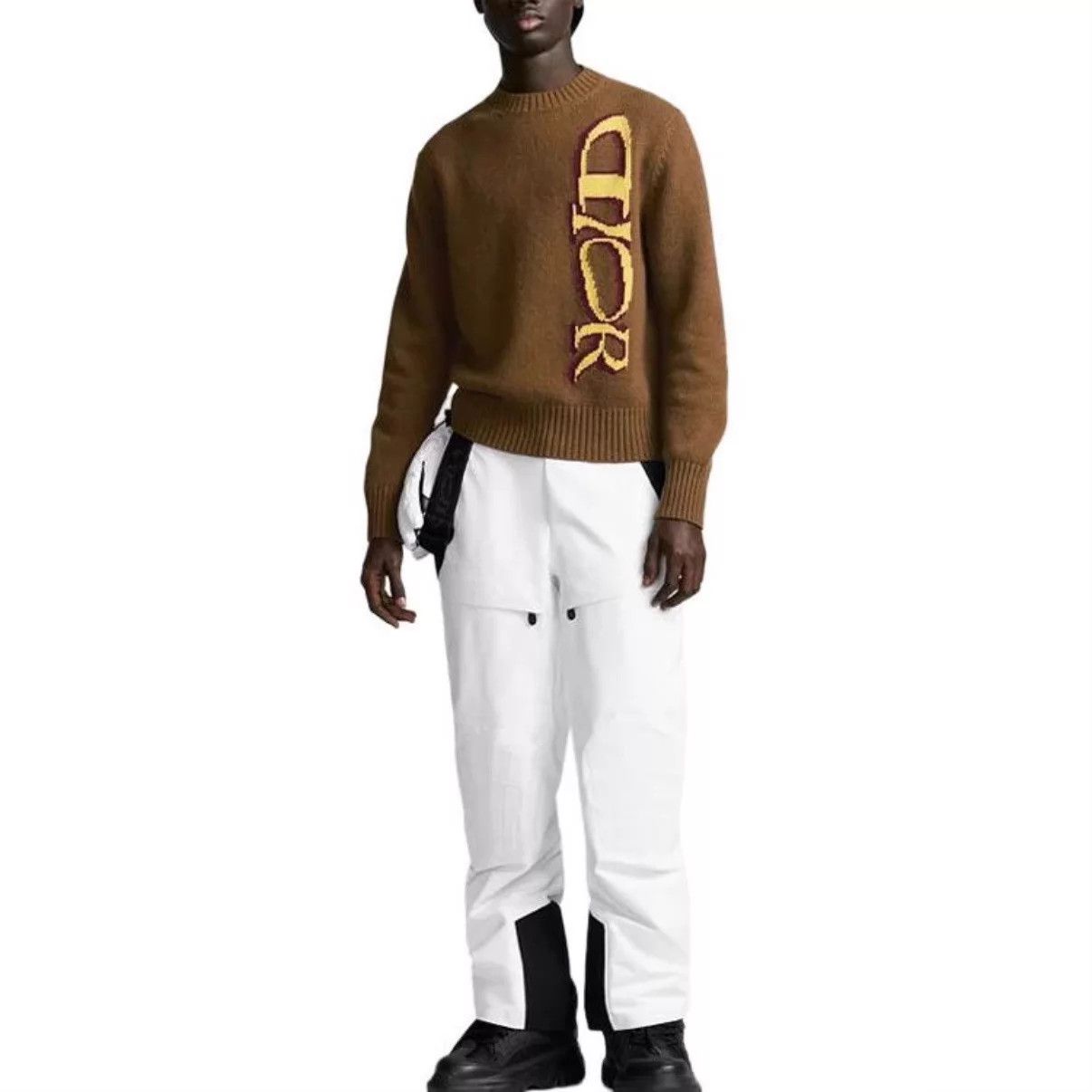 Dior DIOR x LH Knit Sweater Intarsia Wool-Cash Stripe Collar Brown S Size US S / EU 44-46 / 1 - 6 Thumbnail