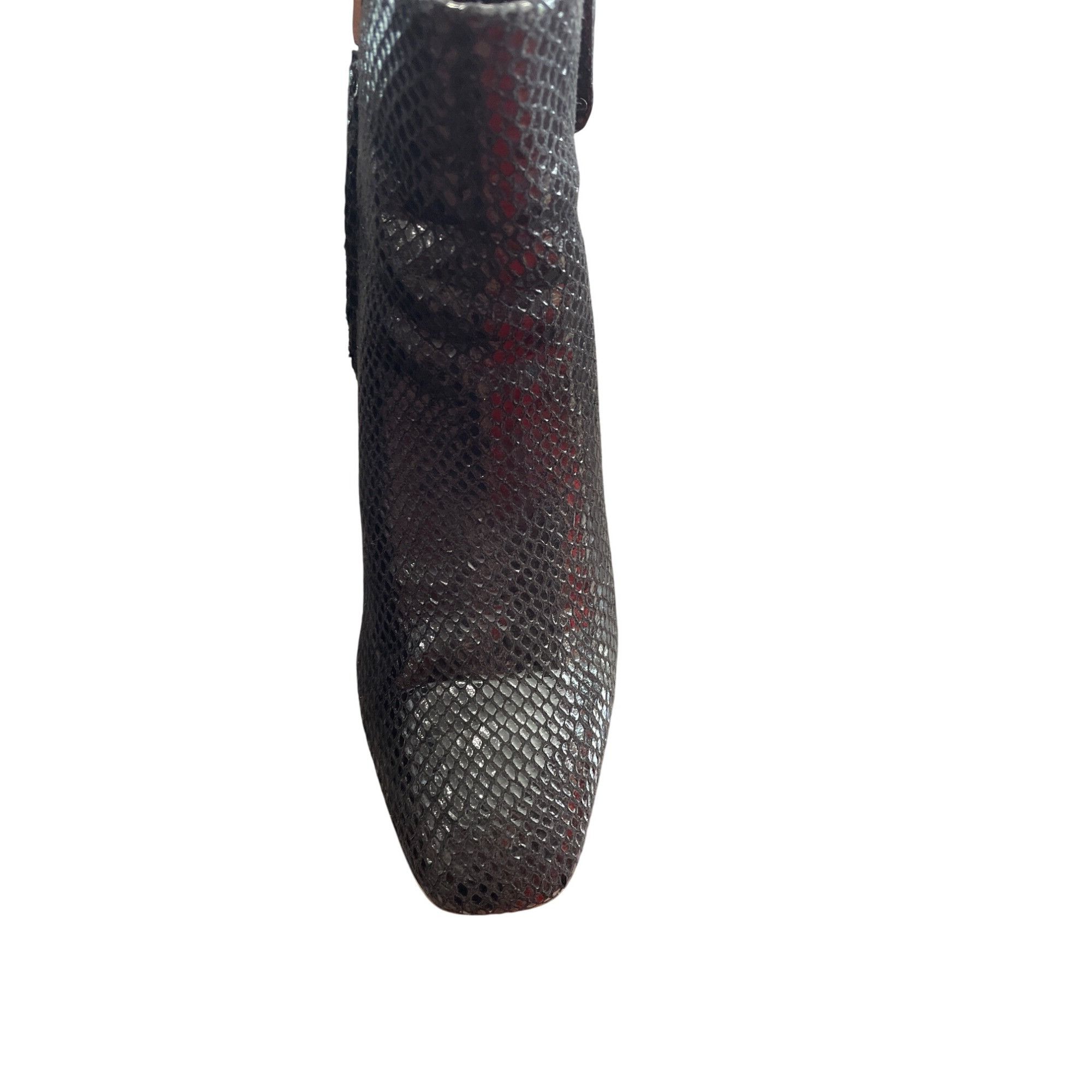 Franco Sarto Franco Sarto womans black Snake Print Ankle 3" inch boots SK Size US 7 / IT 37 - 11 Thumbnail