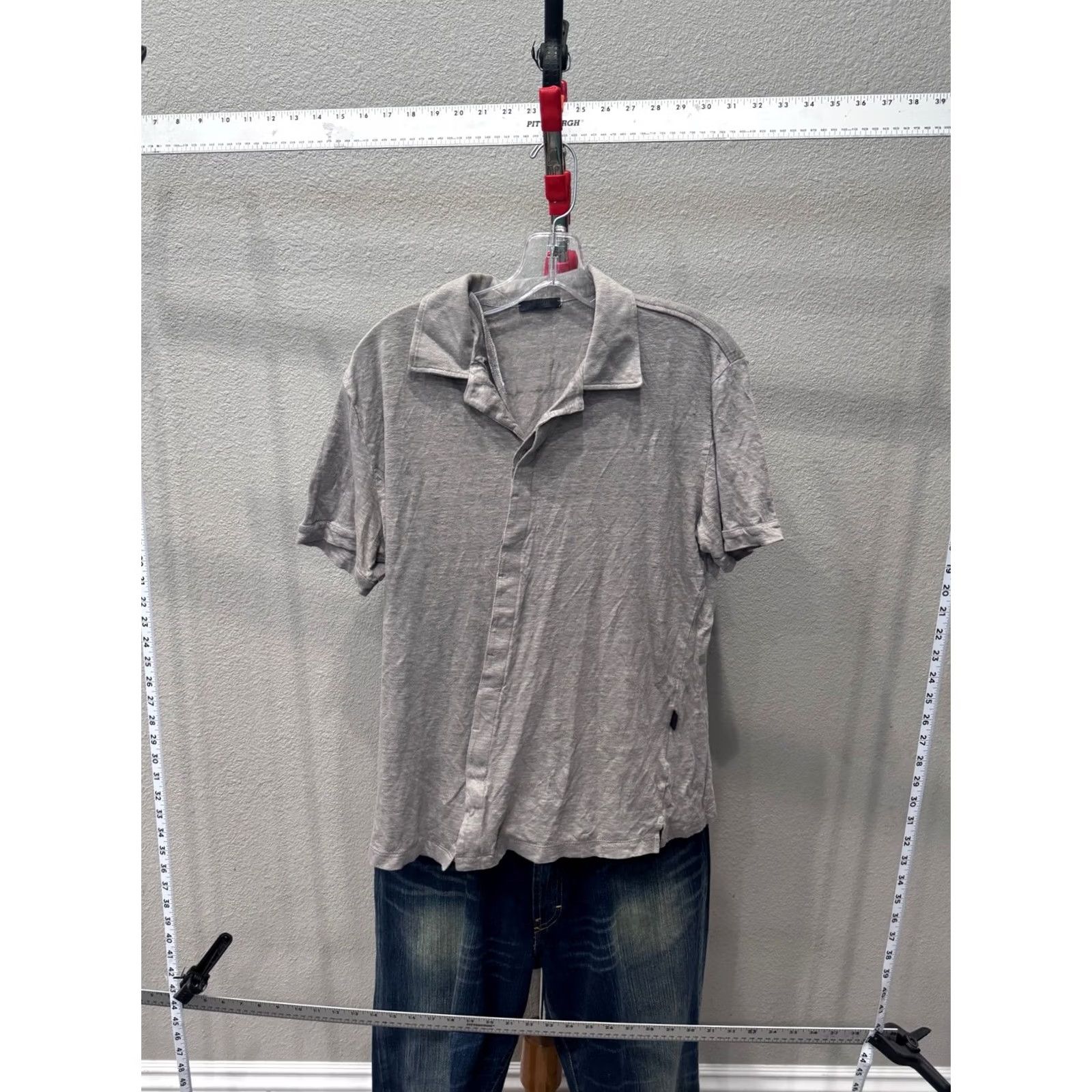Pal Zileri Pal Zileri Shirt Mens L Medium 100% Linen Short Sleeve Button Up Multicolor Short Sleeve Shirt Size US M / EU 48-50 / 2 - 2 Thumbnail