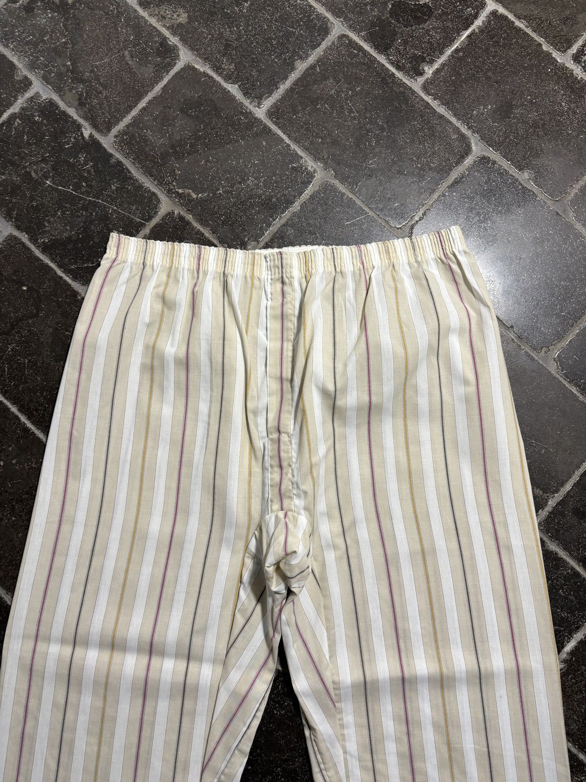 Vintage Striped Pajama Set 90s Vintage Two Piece Suit Sleep Perma Size US 38 / EU 54 - 9 Thumbnail