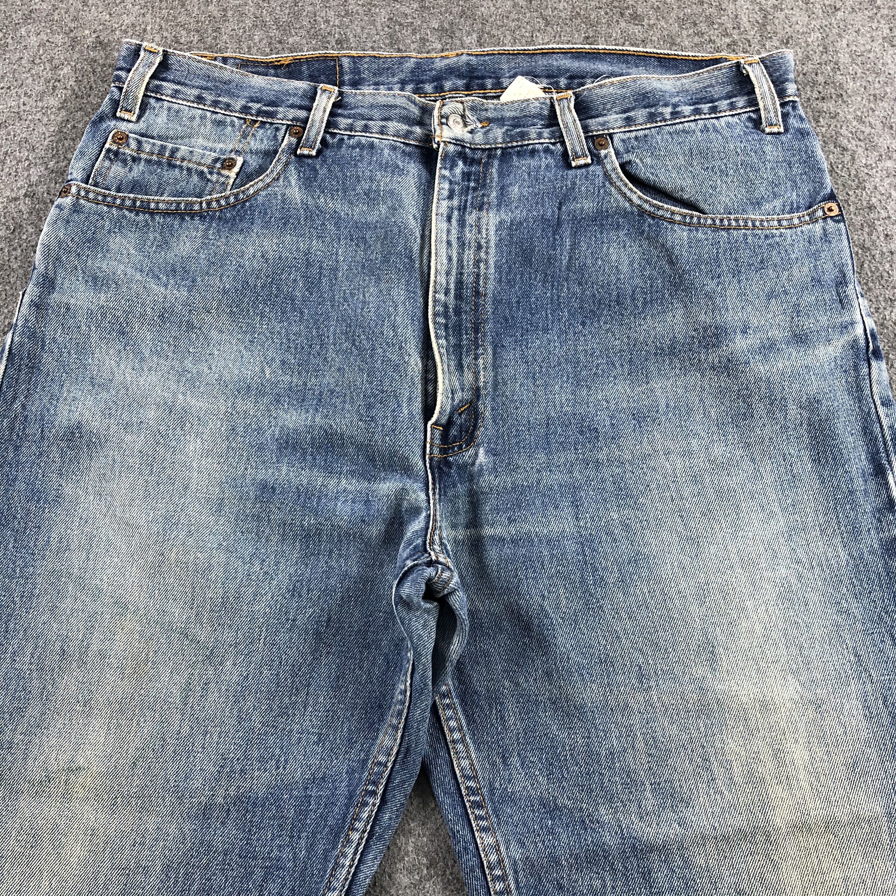 Levi's 90s Vintage Blue Wash Levis 505 Jeans-J1556 Size US 38 / EU 54 - 3 Thumbnail