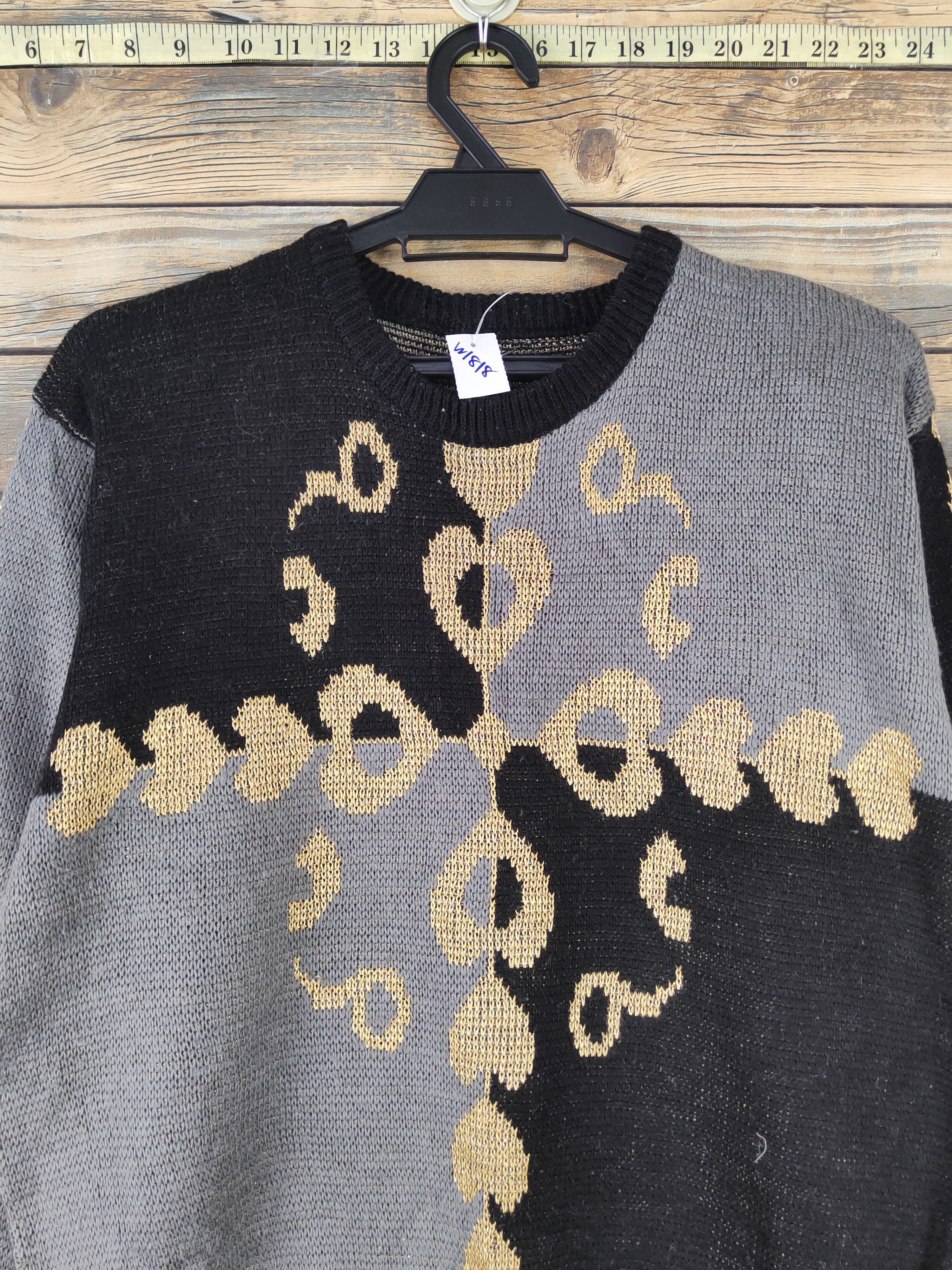 Vintage Japanese Brand Black Gray Knitwear Cardigan #W1818 Size US S / EU 44-46 / 1 - 2 Thumbnail