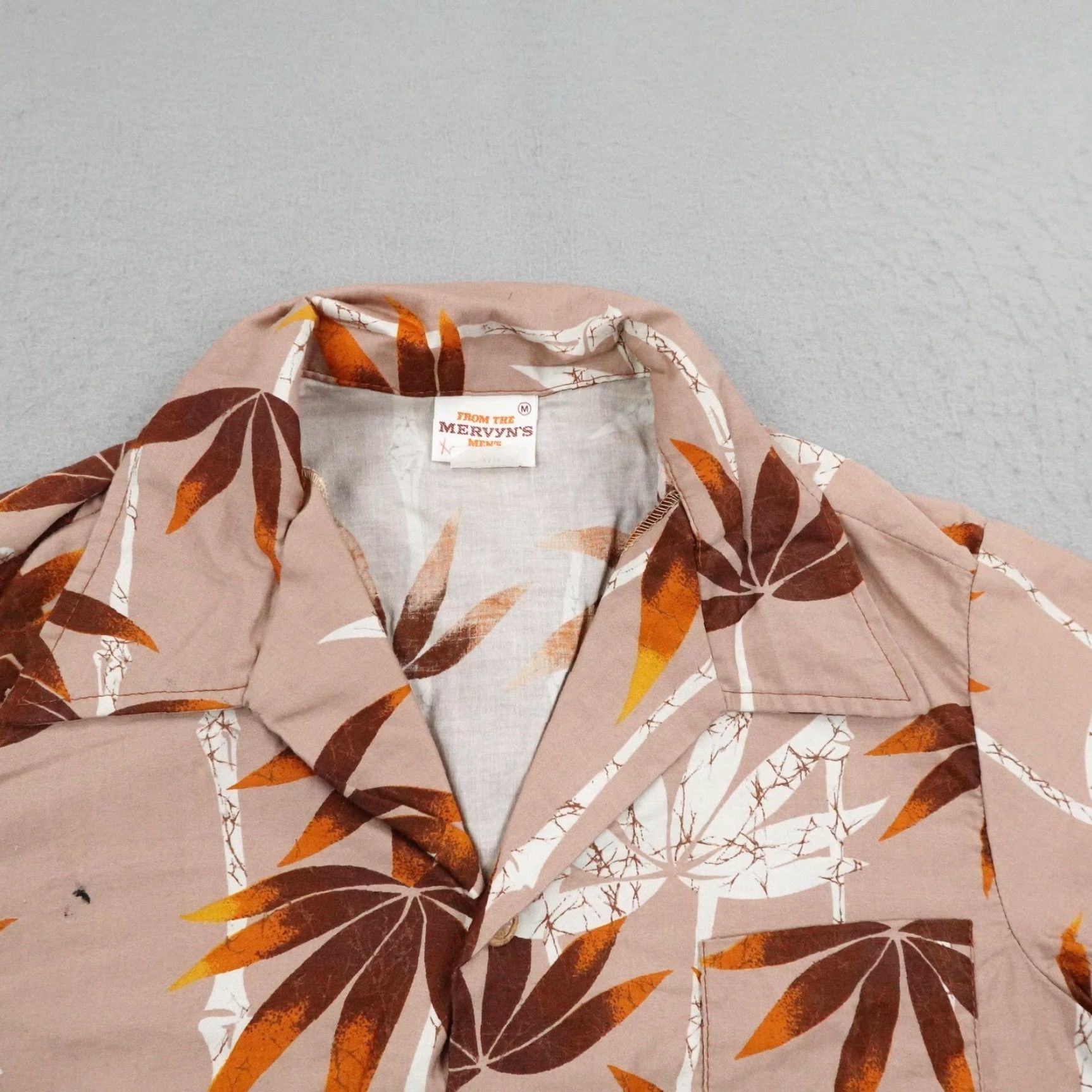 Vintage VINTAGE Mervyns Shirt Mens M Beige Floral 70s Hawaiian Aloha Cotton Button-Up Short Sleeve Casual Size US M / EU 48-50 / 2 - 2 Thumbnail