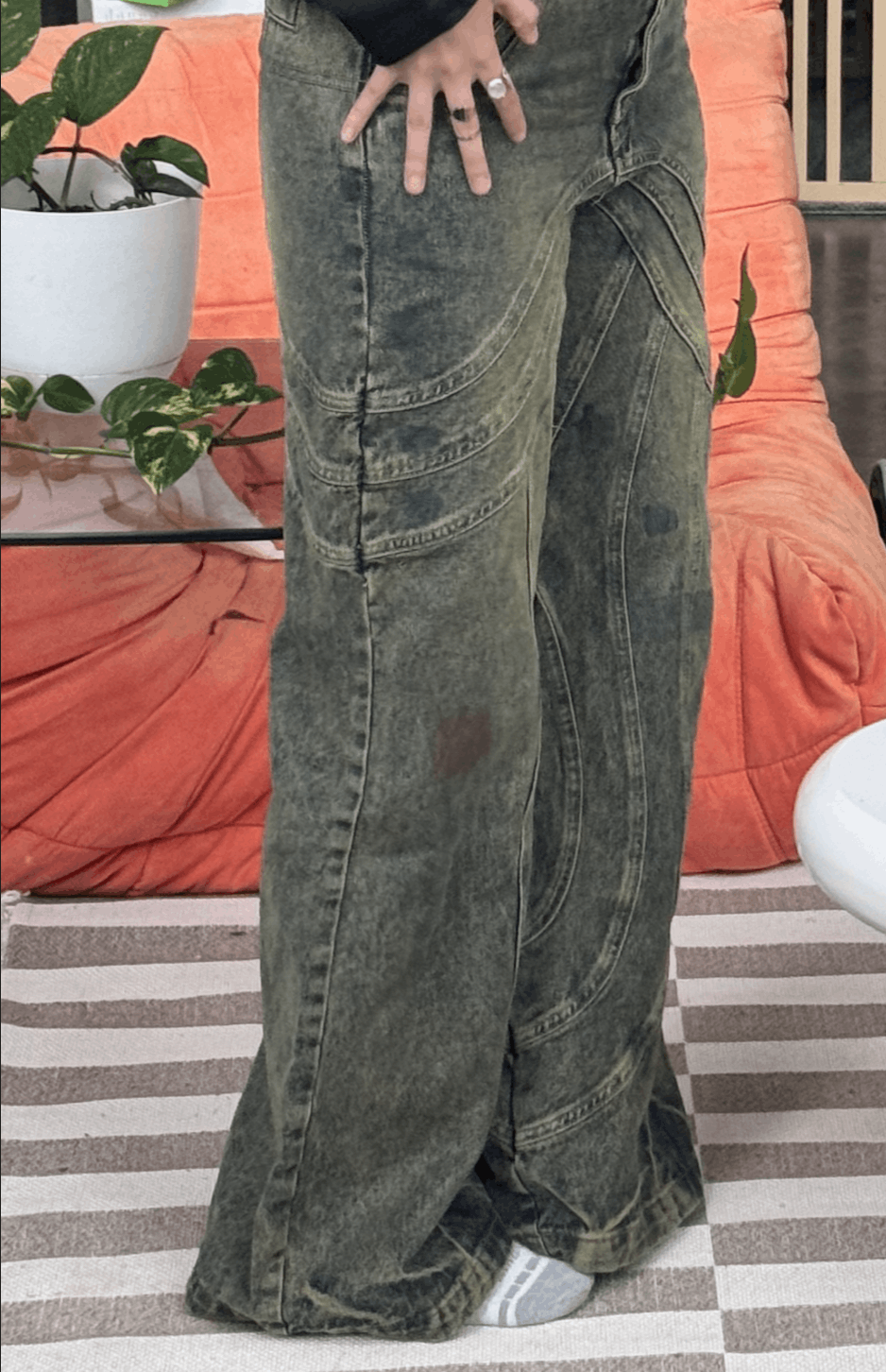 Japanese Brand × No Faith Studios No Faith Studios Heavy Wave Denim Size US 32 / EU 48 - 2 Thumbnail