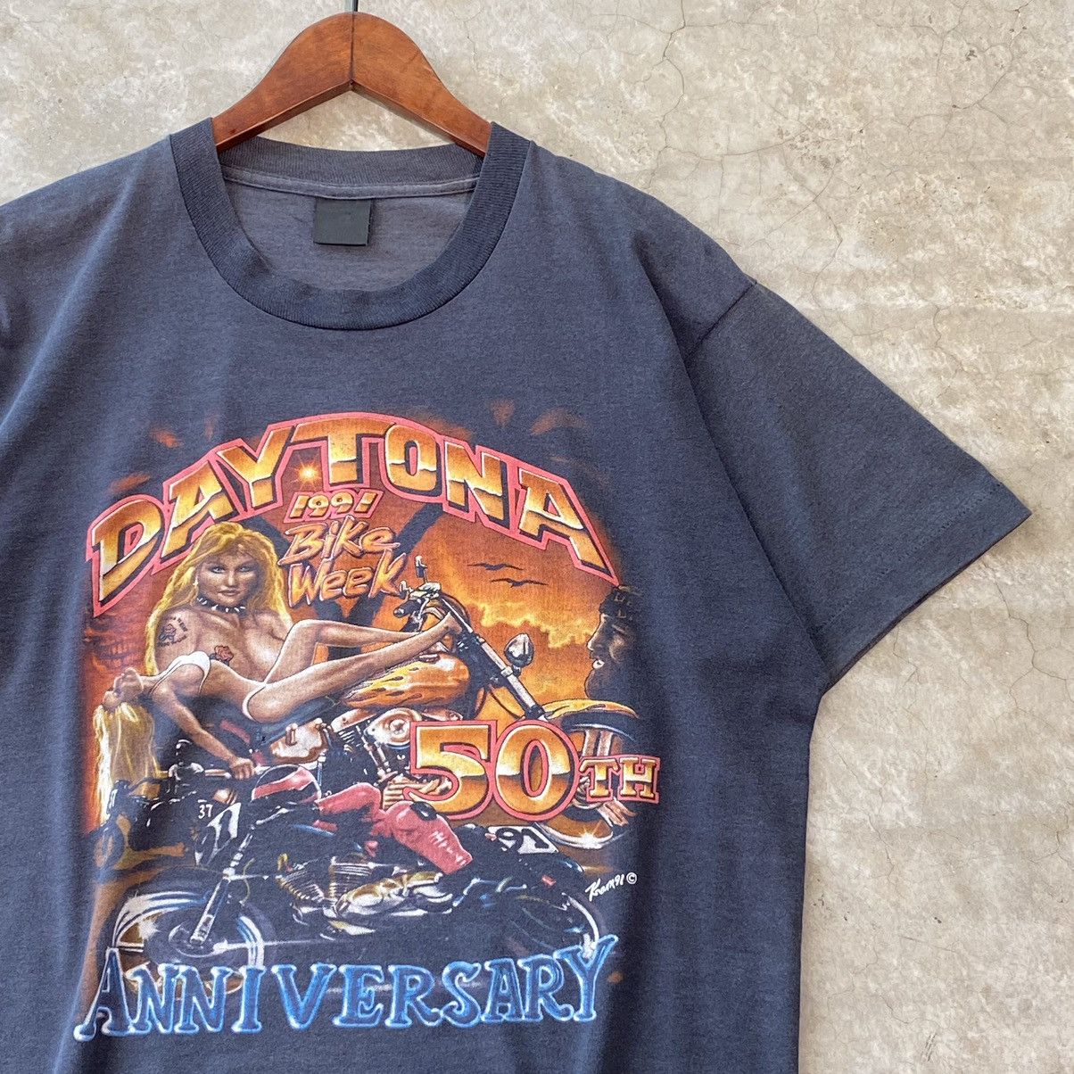 Vintage Vintage 90s Daytona Bike Week Tee ( Not 3d Emblem) Size US L / EU 52-54 / 3 - 1 Thumbnail