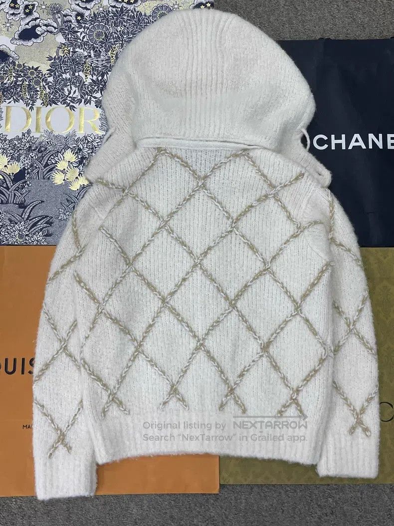 Chanel Chanel Ski series white diamond plaid cashmere jacket Size XXS / US 00 / IT 34 - 3 Thumbnail