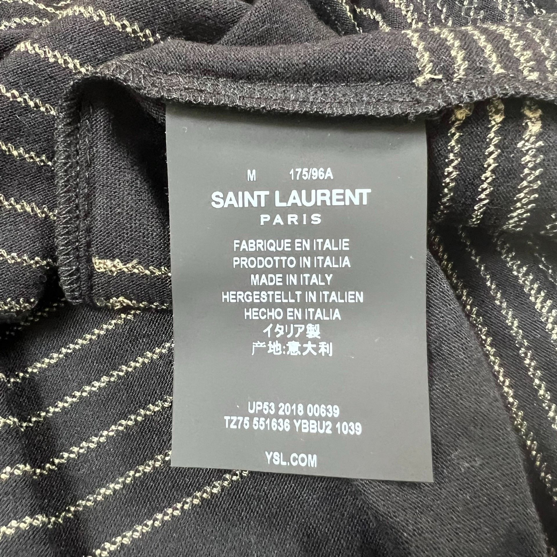 Saint Laurent Paris Saint laurent Black gold scale stripe short sleeve 2501-Nex Size US M / EU 48-50 / 2 - 4 Thumbnail