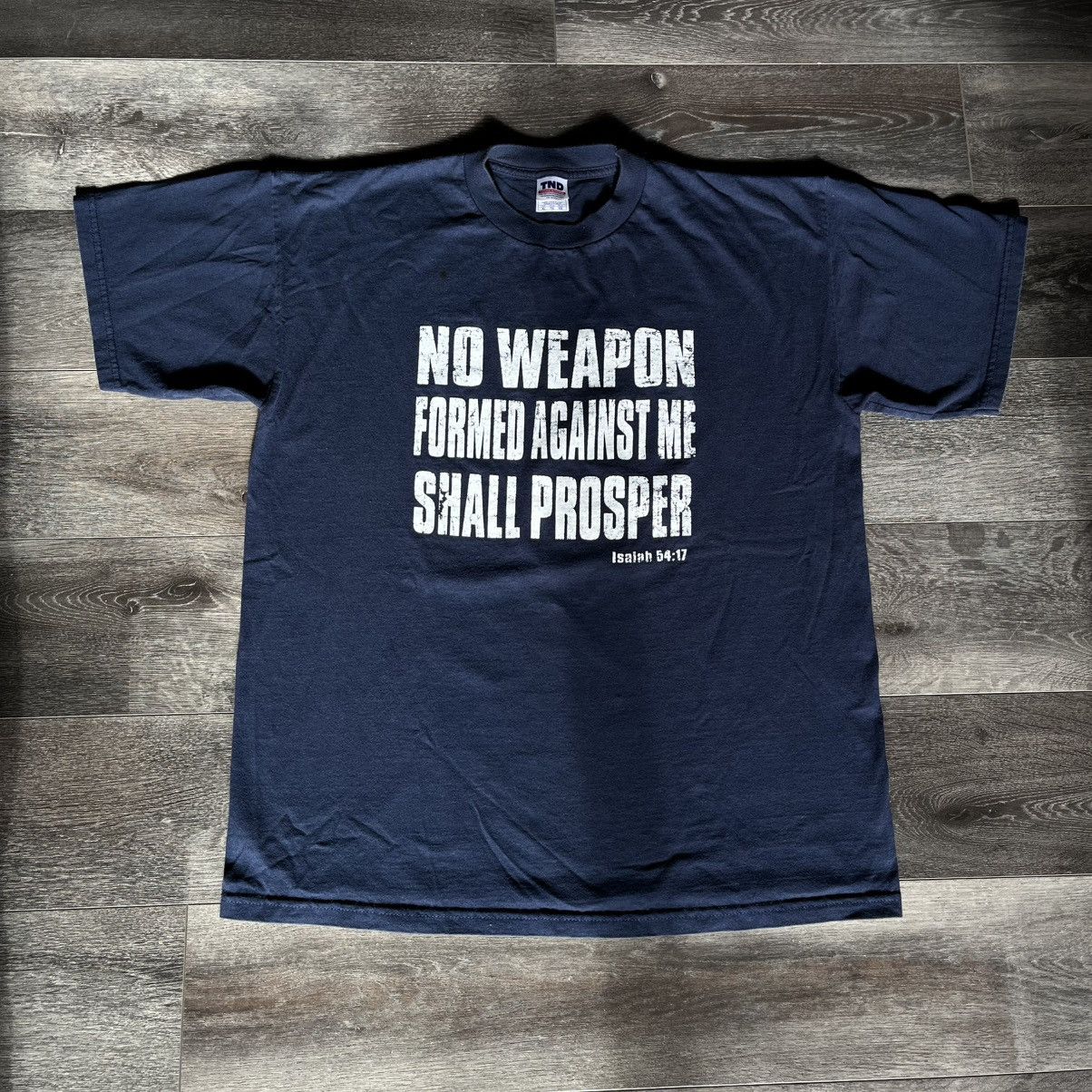 Vintage Vintage Jesus No Weapon Formed Against Me Shall Prosper Tee Size US XL / EU 56 / 4 - 1 Thumbnail