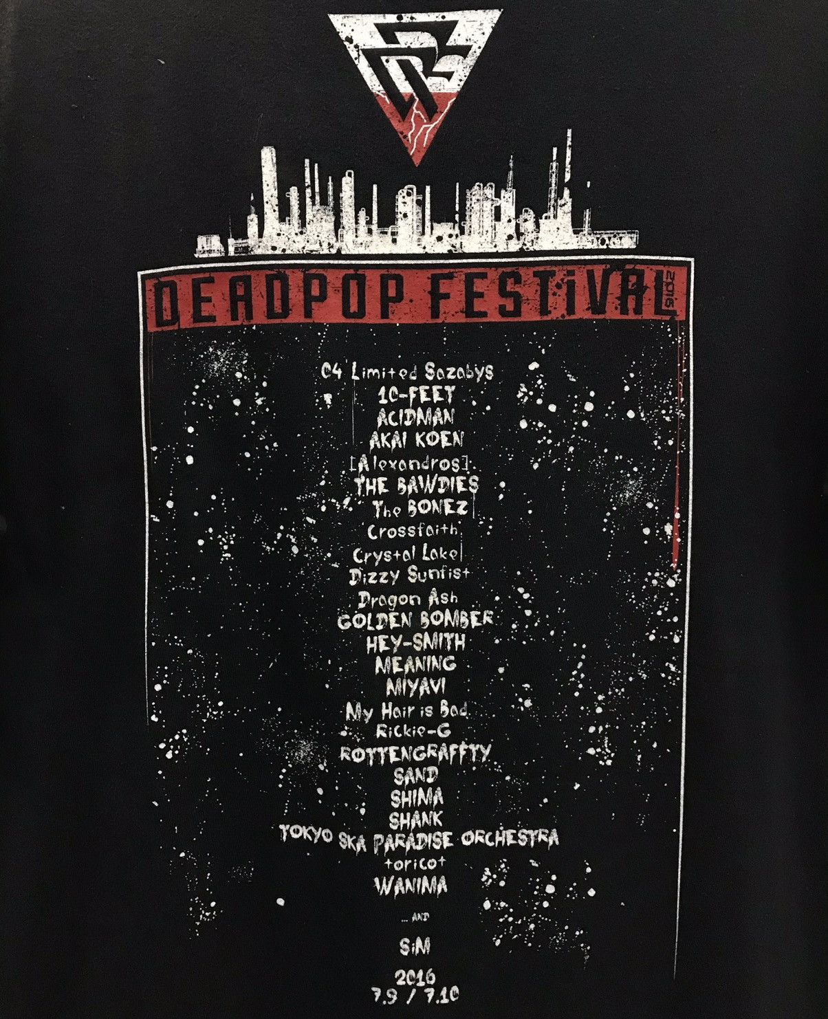Band Tees × Japanese Brand United Athle Dead Pop Festival 2016 Shirt Size US XL / EU 56 / 4 - 4 Thumbnail