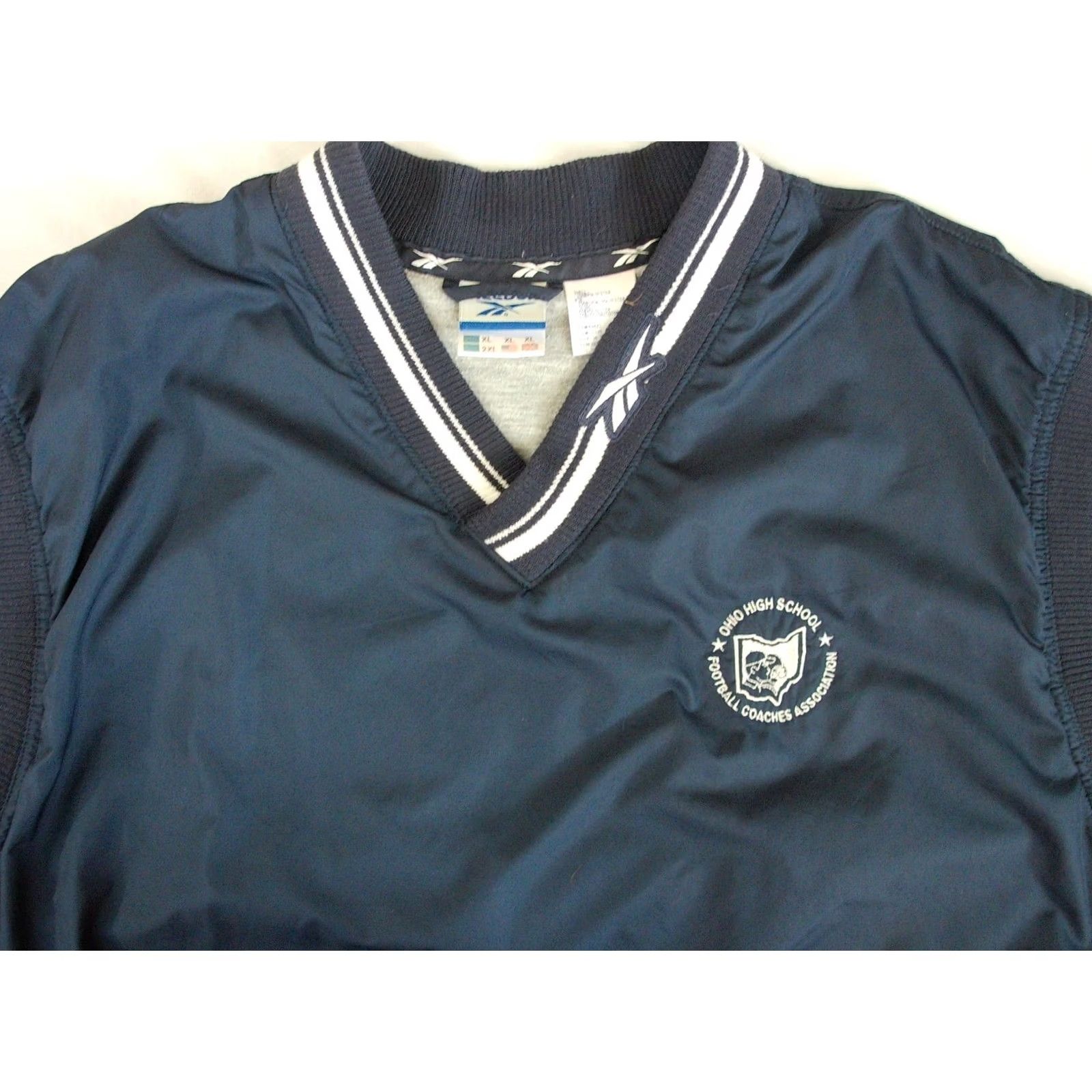 Reebok VINTAGE Reebok OHIO HIGH School FOOTBALL Coaches Association Vest Men XL Blue Windbreaker Size US XL / EU 56 / 4 - 3 Thumbnail