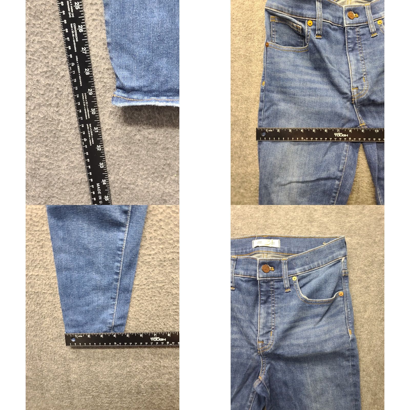 Madewell Madewell Jeans Women’s Size 27 Slim Mid Rise Distressed Stretch 5-Pocket Denim Blue Jeans Women 30in Inseam Size 27" / US 4 / IT 40 - 8 Thumbnail