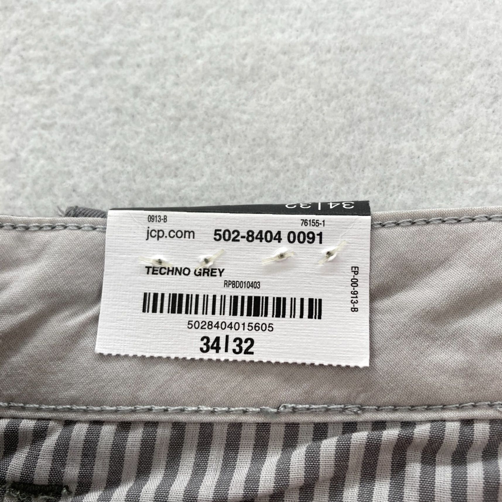 Liz Claiborne Claiborne Chino Pants Mens 34x32 Straight Leg Gray Flat Front Mid Rise Casual Size US 34 / EU 50 - 5 Thumbnail