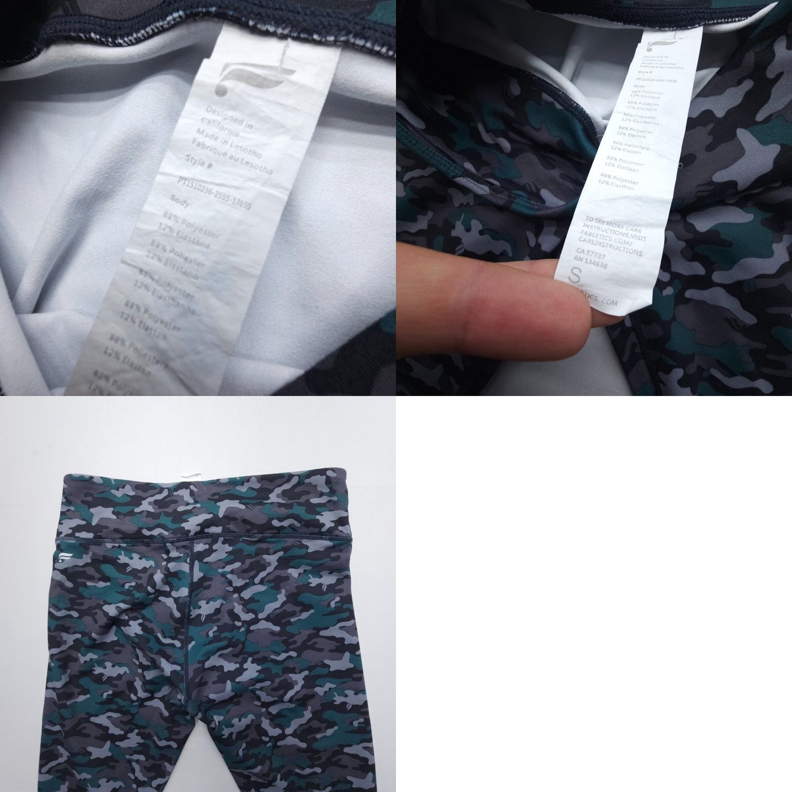 Fabletics Fabletics Powerhold Crop Leggings Womens Small Green Camo Compression Gym Yoga Size 28" / US 6 / IT 42 - 8 Thumbnail