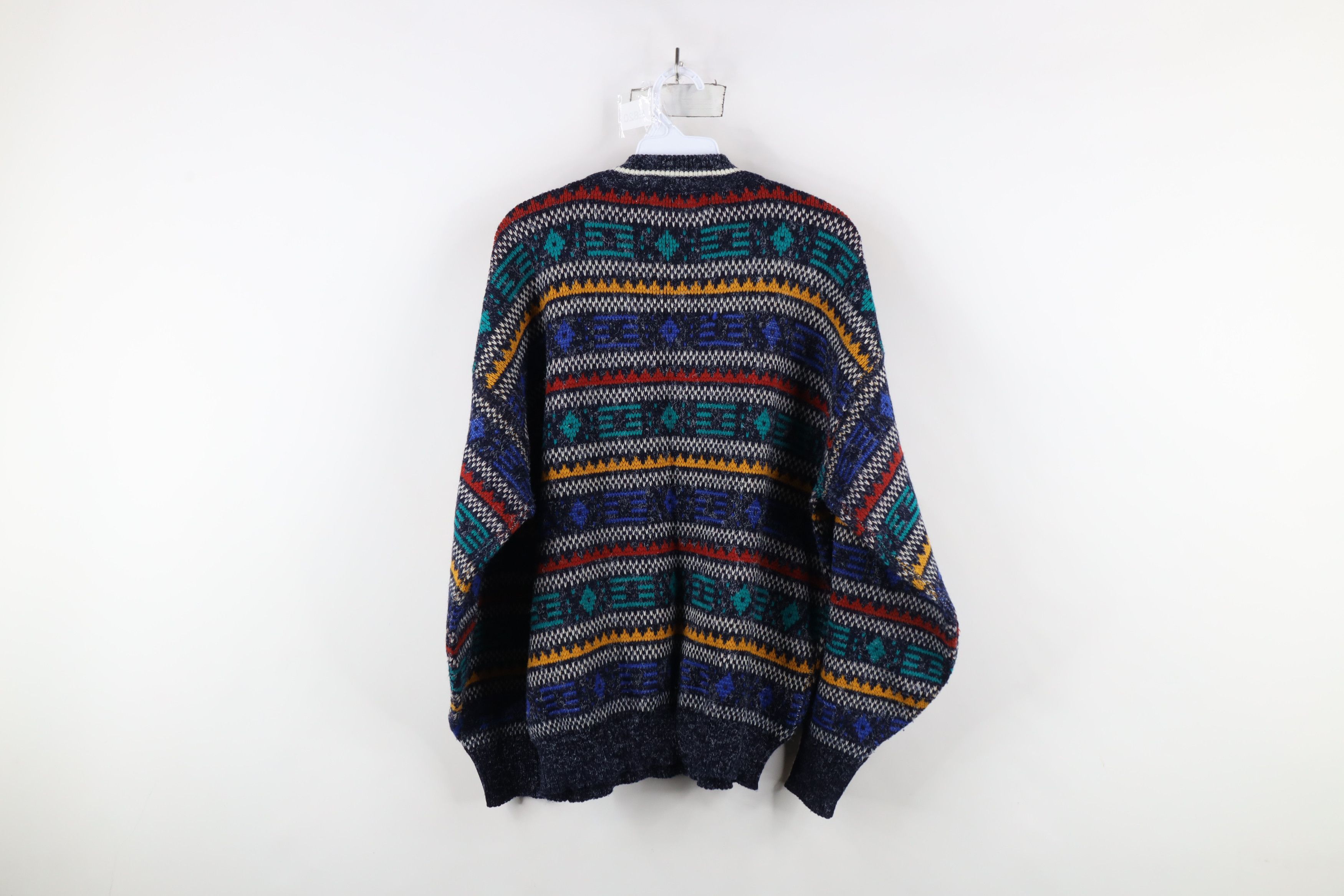Vintage Vintage 90s Coogi Style Geometric Fair Isle Knit Sweater USA Size US L / EU 52-54 / 3 - 6 Thumbnail