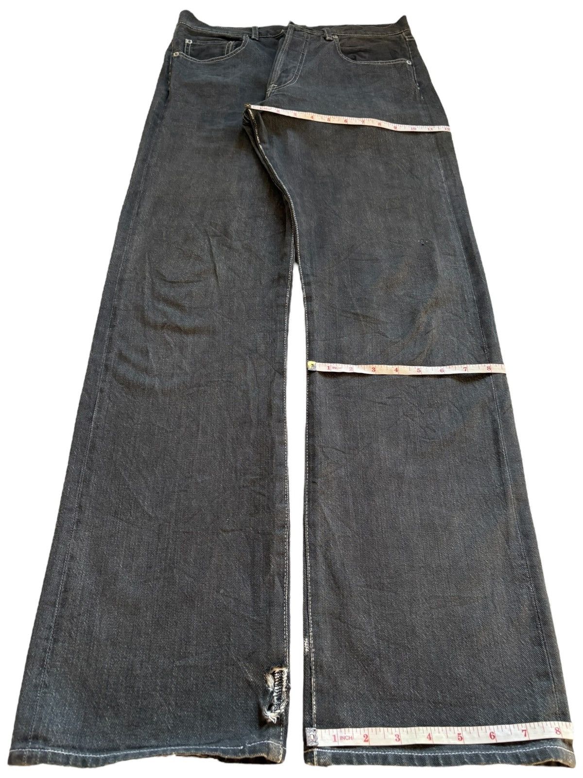 Beauty Beast × Japanese Brand Vintage Japanese Brand Buckle Back Distress Rip Baggy Jean Size US 32 / EU 48 - 14 Thumbnail