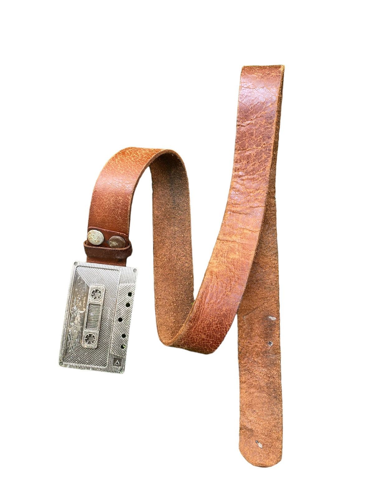 Japanese Brand Vintage MADE IN JAPAN BACK POP Leather Belt nice design Size ONE SIZE - 1 Thumbnail