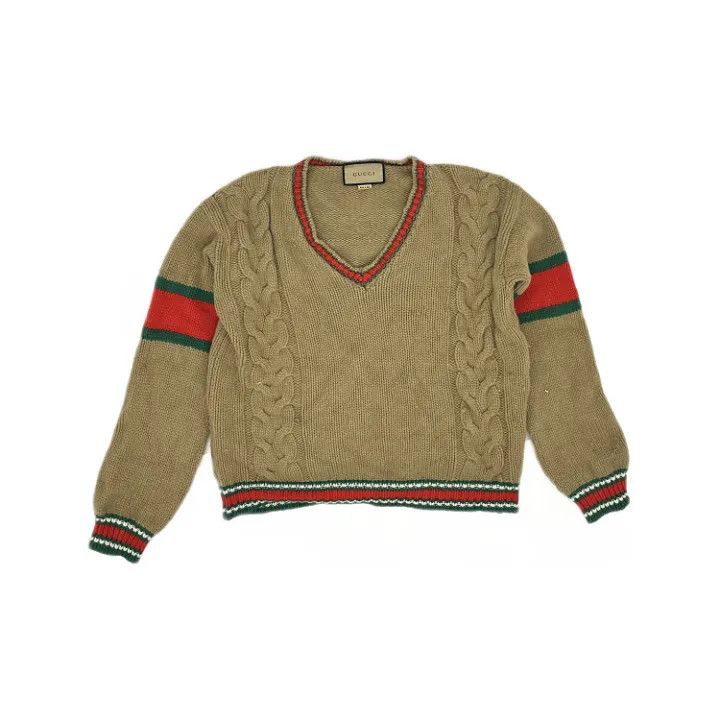 Gucci Gucci Casual V-Neck Knitted Sweater Size US S / EU 44-46 / 1 - 1 Thumbnail
