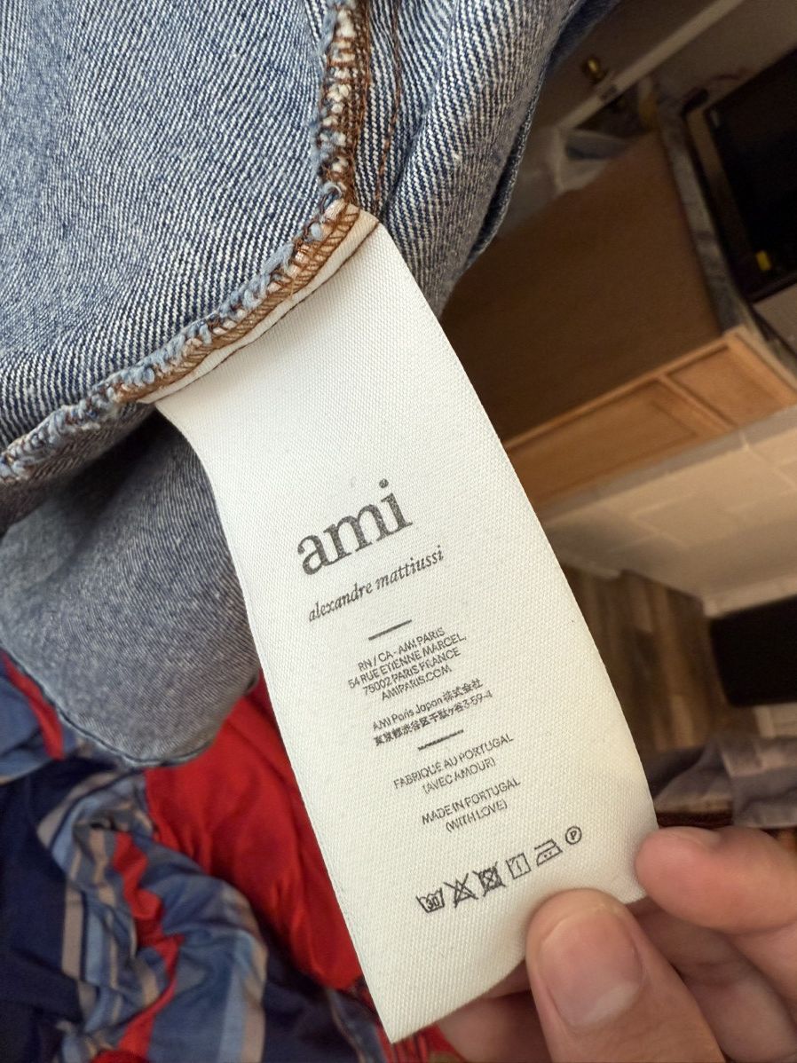 AMI Ami Paris Blue Embossed Denim Shirt Size US M / EU 48-50 / 2 - 6 Thumbnail