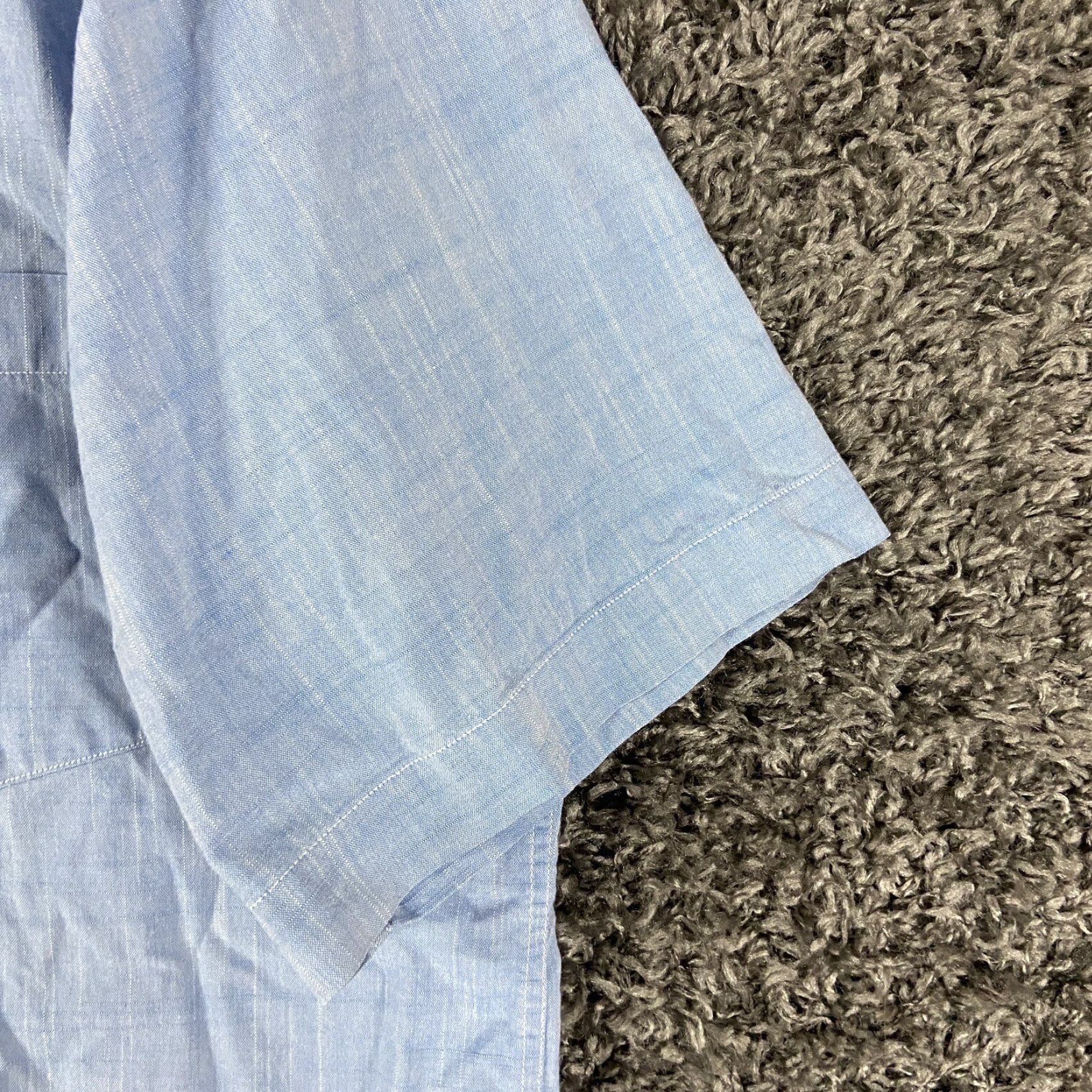 Tailorbyrd VINTAGE Tailorbyrd Button-Up Shirt Men L Short Sleeve Blue Adult Large Blue Button-Up Shirt Mens L Short Sleeve Blue Size US 33 - 4 Thumbnail