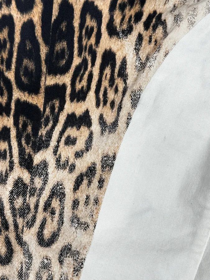 Roberto Cavalli AW2001 Roberto Cavalli White & Leopard Patchwork Jacket Size S / US 4 / IT 40 - 9 Thumbnail