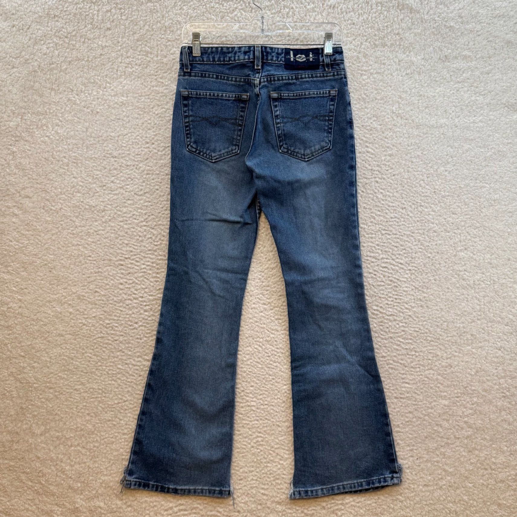 Vintage VINTAGE Lei Low Rise Flare Jeans 0 24 Medium Wash Bootcut 100% Cotton Denim Jeans Womens Girls Girls or Womens Size 25" / US 0 / IT 36 - 2 Thumbnail