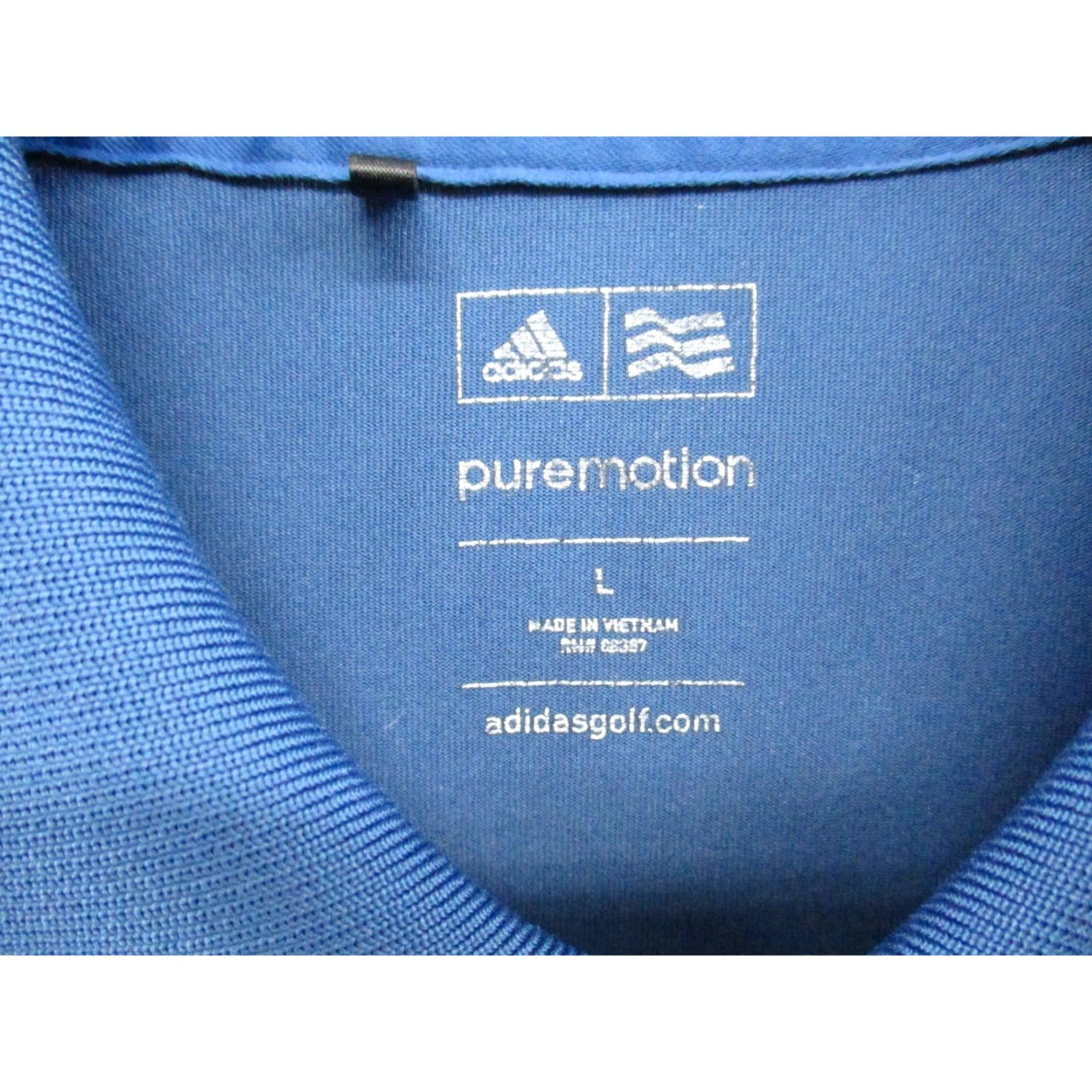 Adidas ADIDAS Polo Golf Shirt Mens L Large Pure Motion Navy Blue Polo Shirt Golf Moisture Wicking Adidas Puremotion Logo 90s? Size US L / EU 52-54 / 3 - 3 Thumbnail