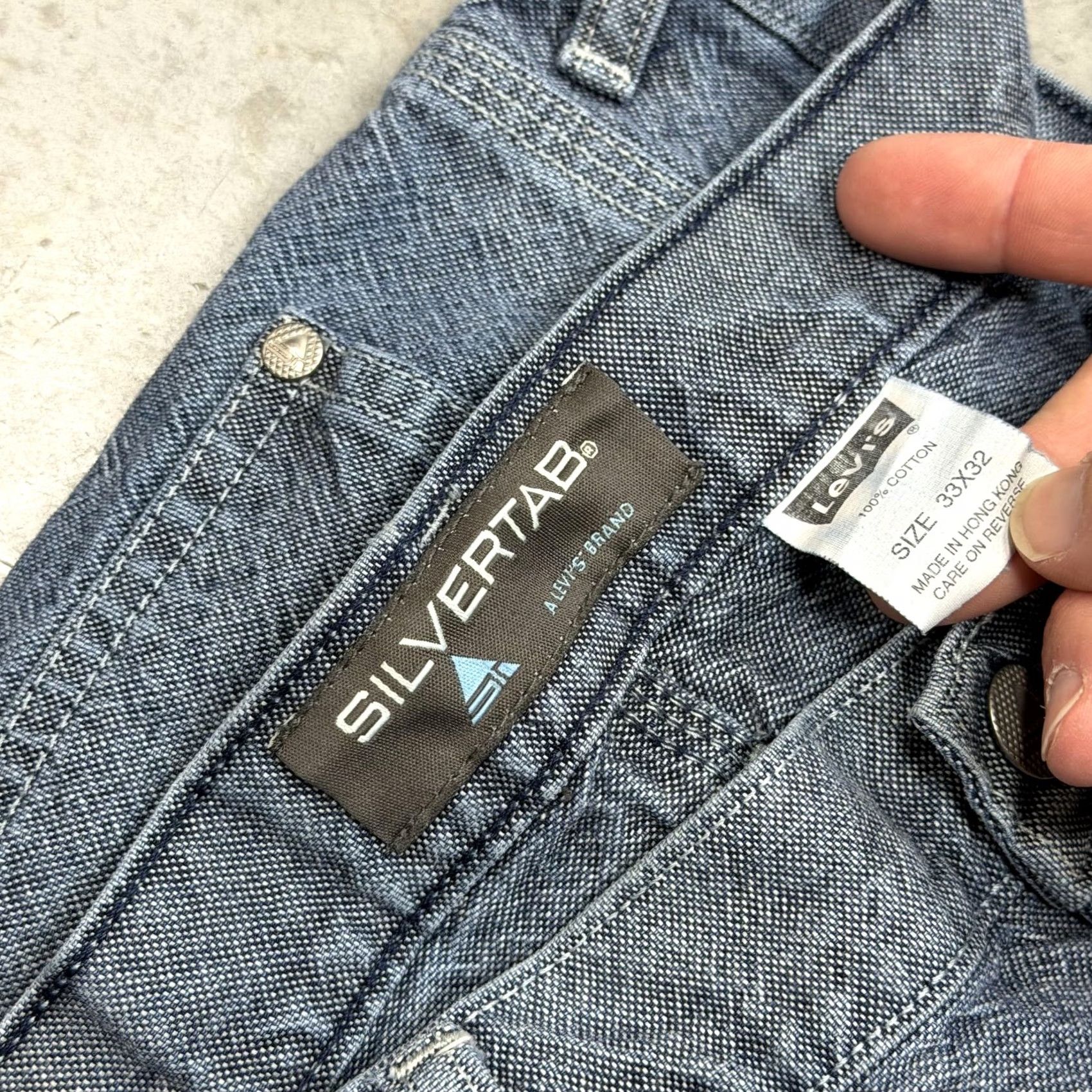 Levi's VINTAGE Levi's Silvertab Jeans Mens 33x32 Blue Relaxed Straight Carpenter Denim Jeans Size US 33 - 5 Thumbnail