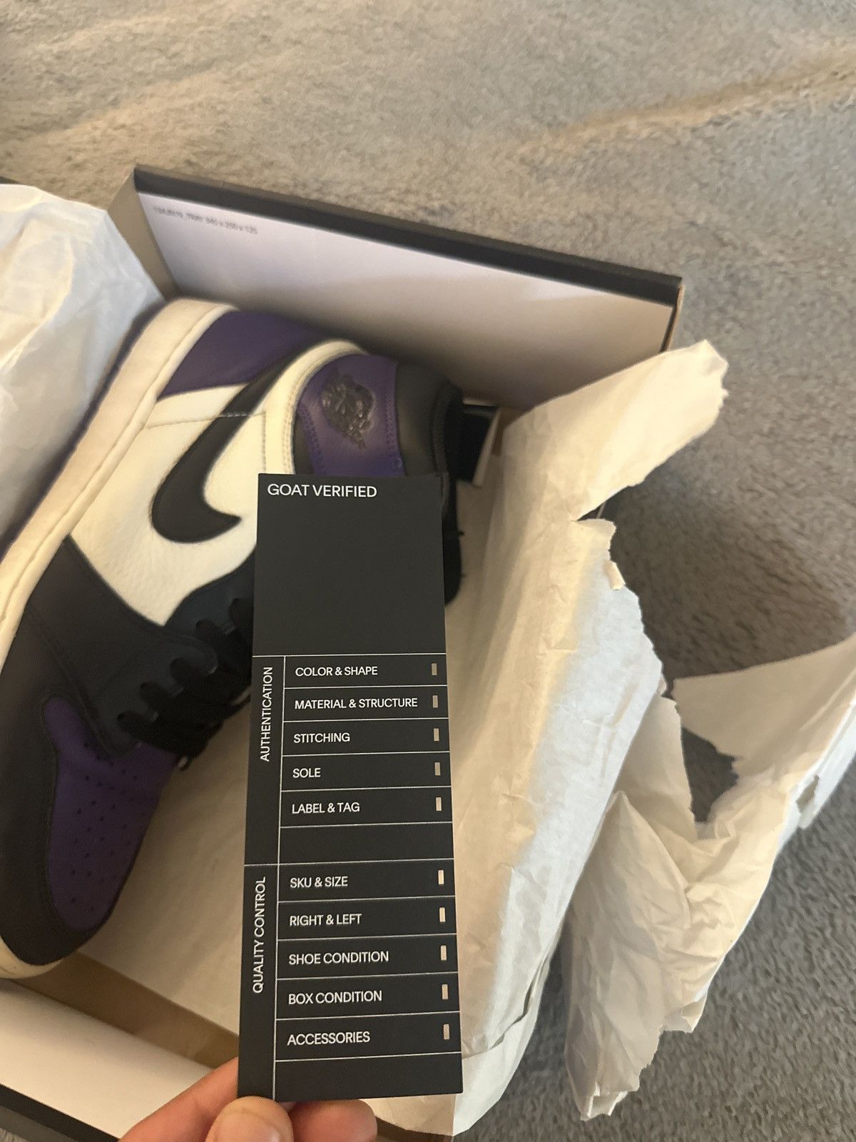 Jordan Brand × Vintage Jordan 1 Retro High Og Court Purple Size US 13 / EU 46 - 6 Thumbnail